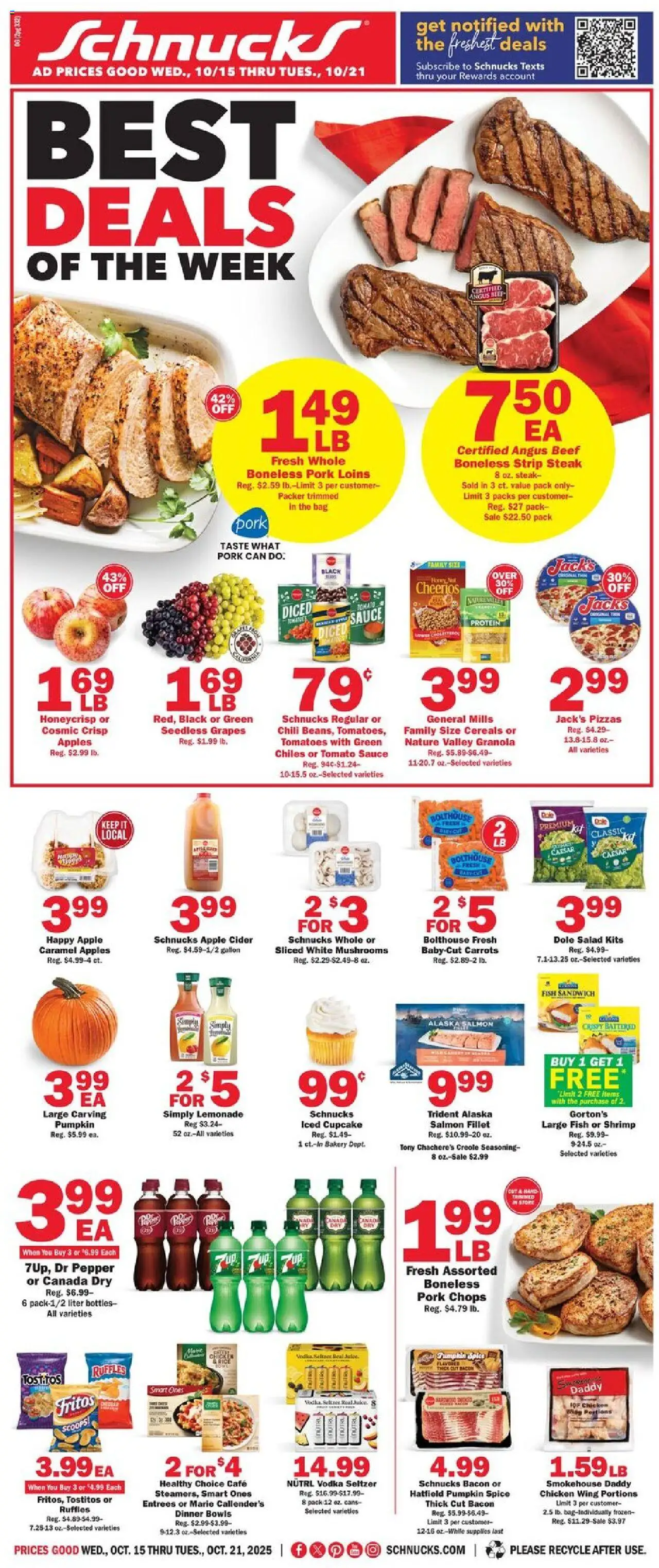 Schnucks Ad from 10/15/2025 - Flyer - Page number 1