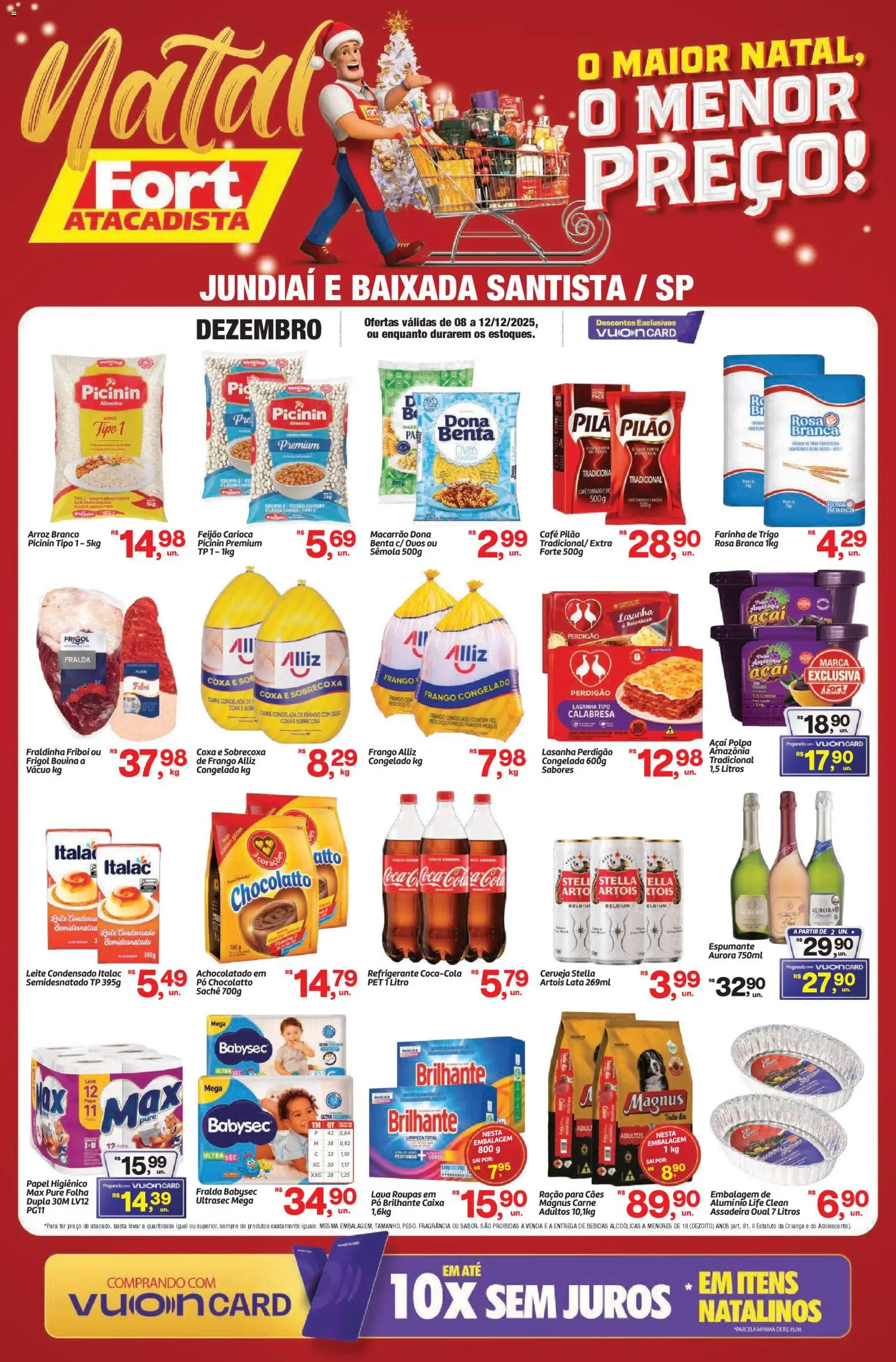 Pré-Visualização do folheto "Ofertas da semana" da loja Fort Atacadista válido a partir de 08/12/2025 - Café, Açaí, Frango, Cola, Alimentos, Pó, Fragrância, Assadeira