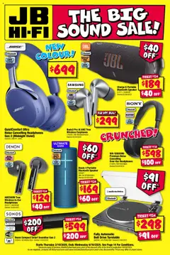 Preview of catalogue The Big Sound Sale from shop JB Hi-Fi valid 02/10/2025