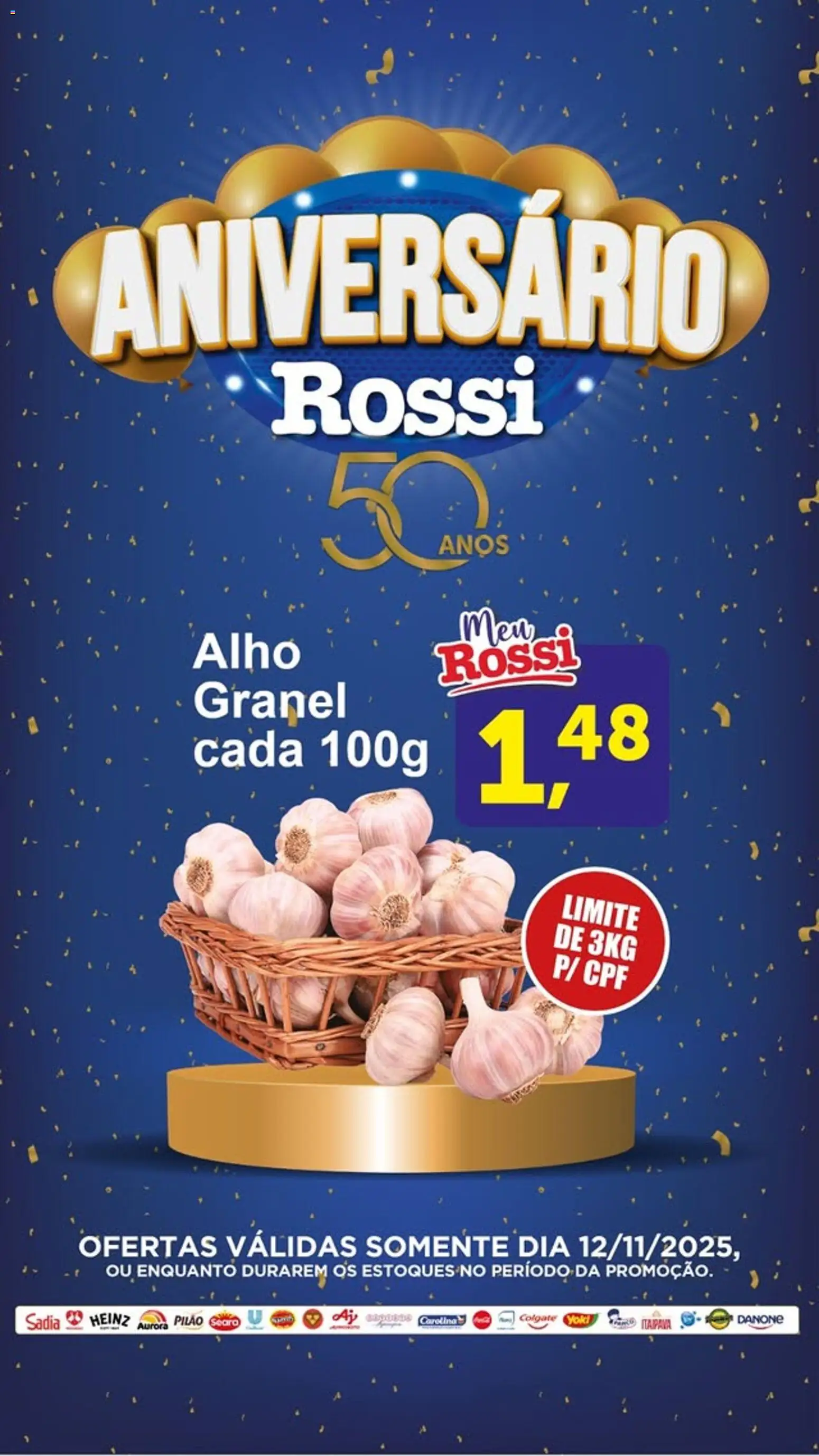 Pré-Visualização do folheto "Ofertas da semana" da loja Rossi Supermercados válido a partir de 12/11/2025