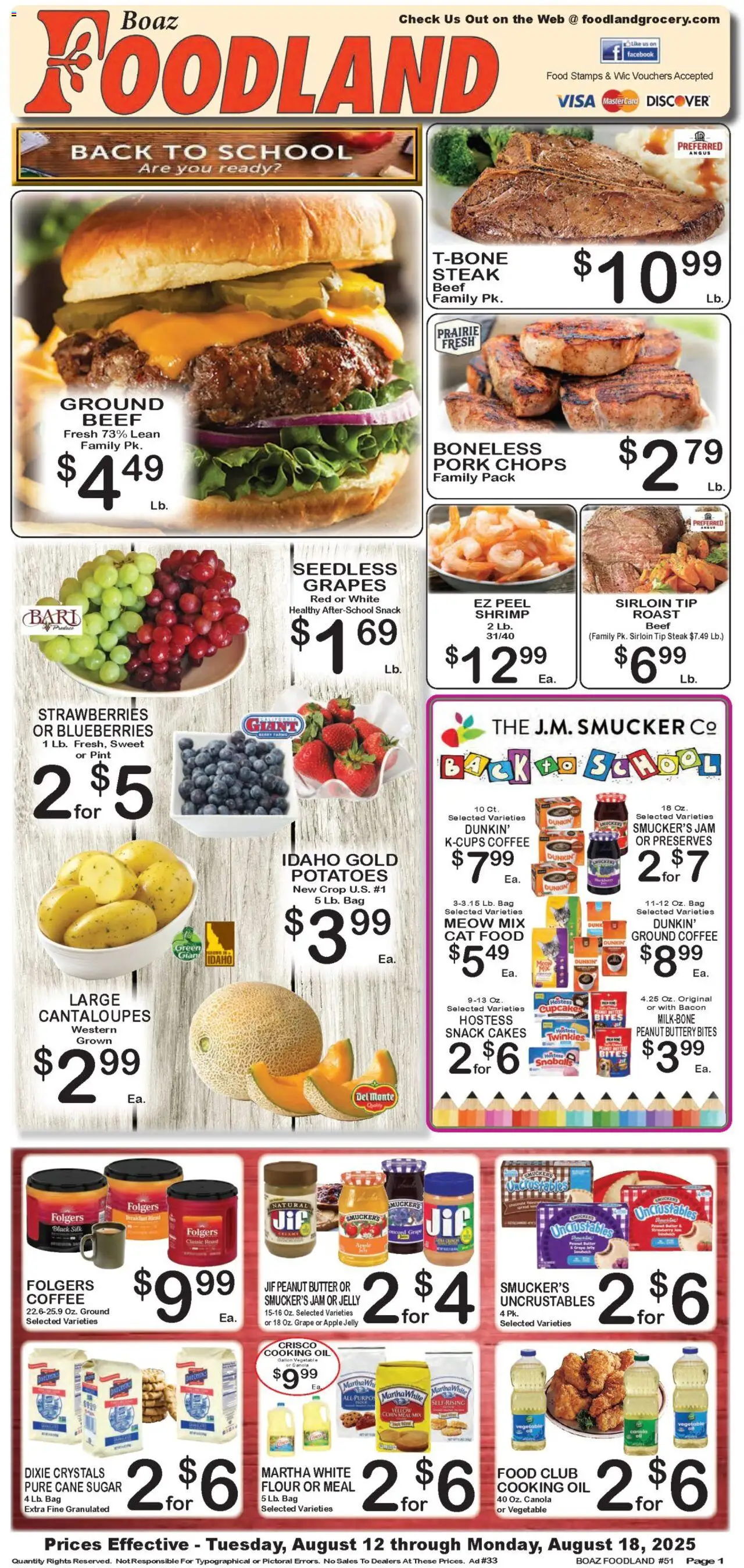 Foodland Weekly Ad from 08/12/2025 - Flyer - Page number 1