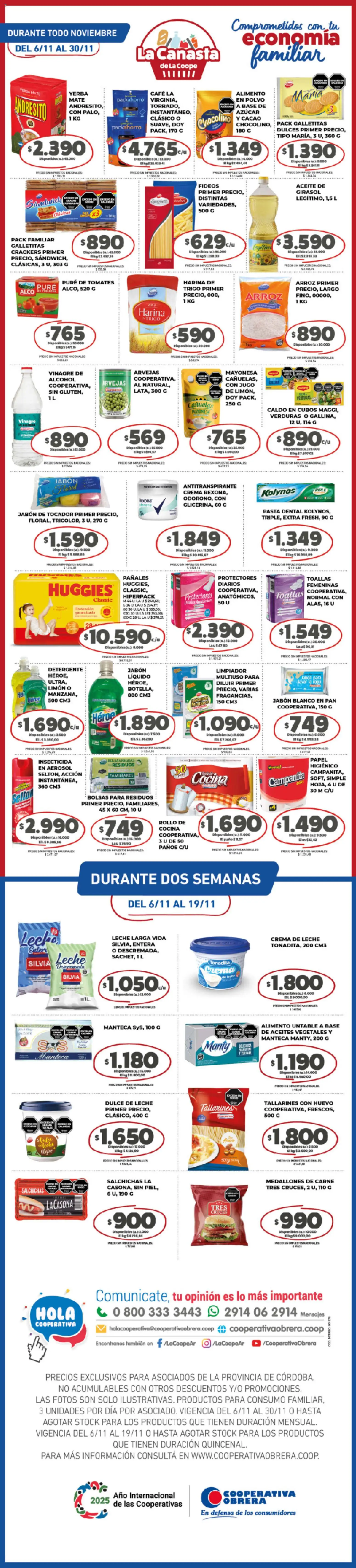 Vista previa del folleto de la tienda Cooperativa Obrera válido desde el 06/11/2025 