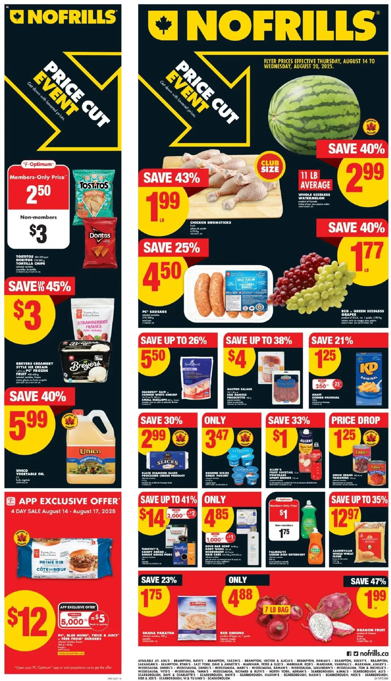 No Frills flyer valid from Aug 14, 2025 - page number 1