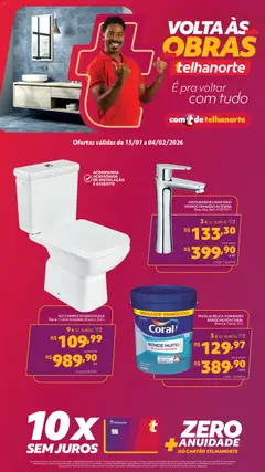 Pré-Visualização do folheto "Ofertas atuais" da loja Telhanorte válido a partir de 15/01/2026