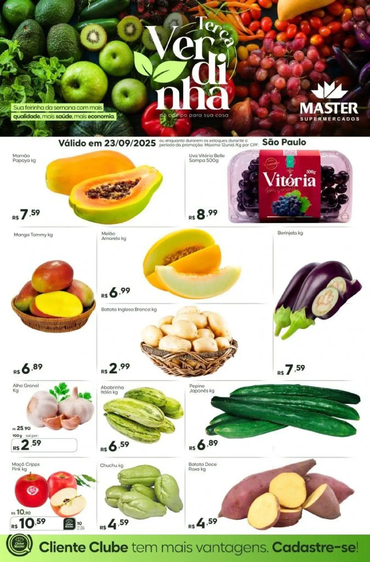 Master folheto "Ofertas do Dia" válido a partir de 23/09/2025 - número de página 1