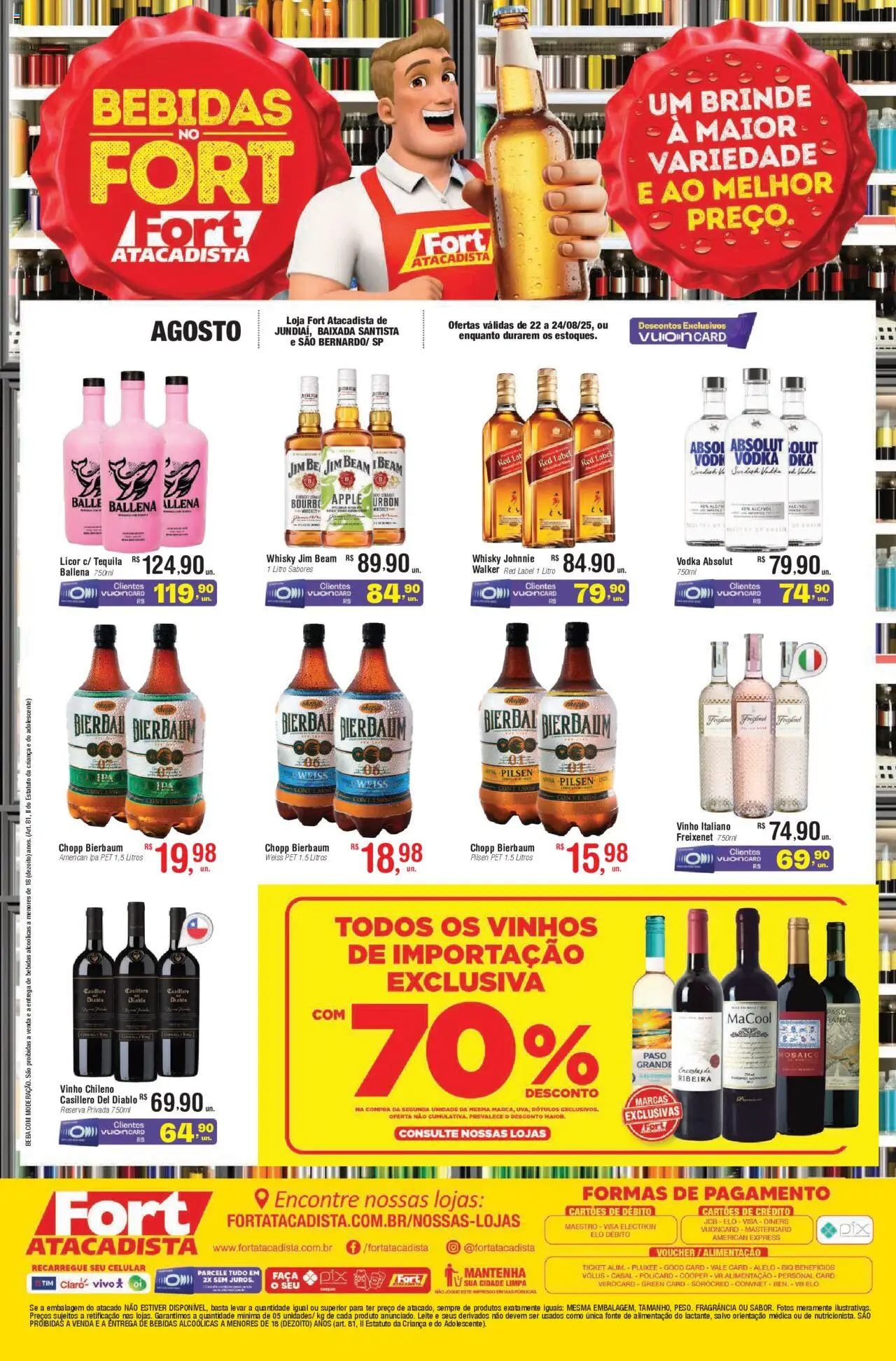 Fort Atacadista folheto "Ofertas Bebidas" válido a partir de 22/08/2025 - número de página 1