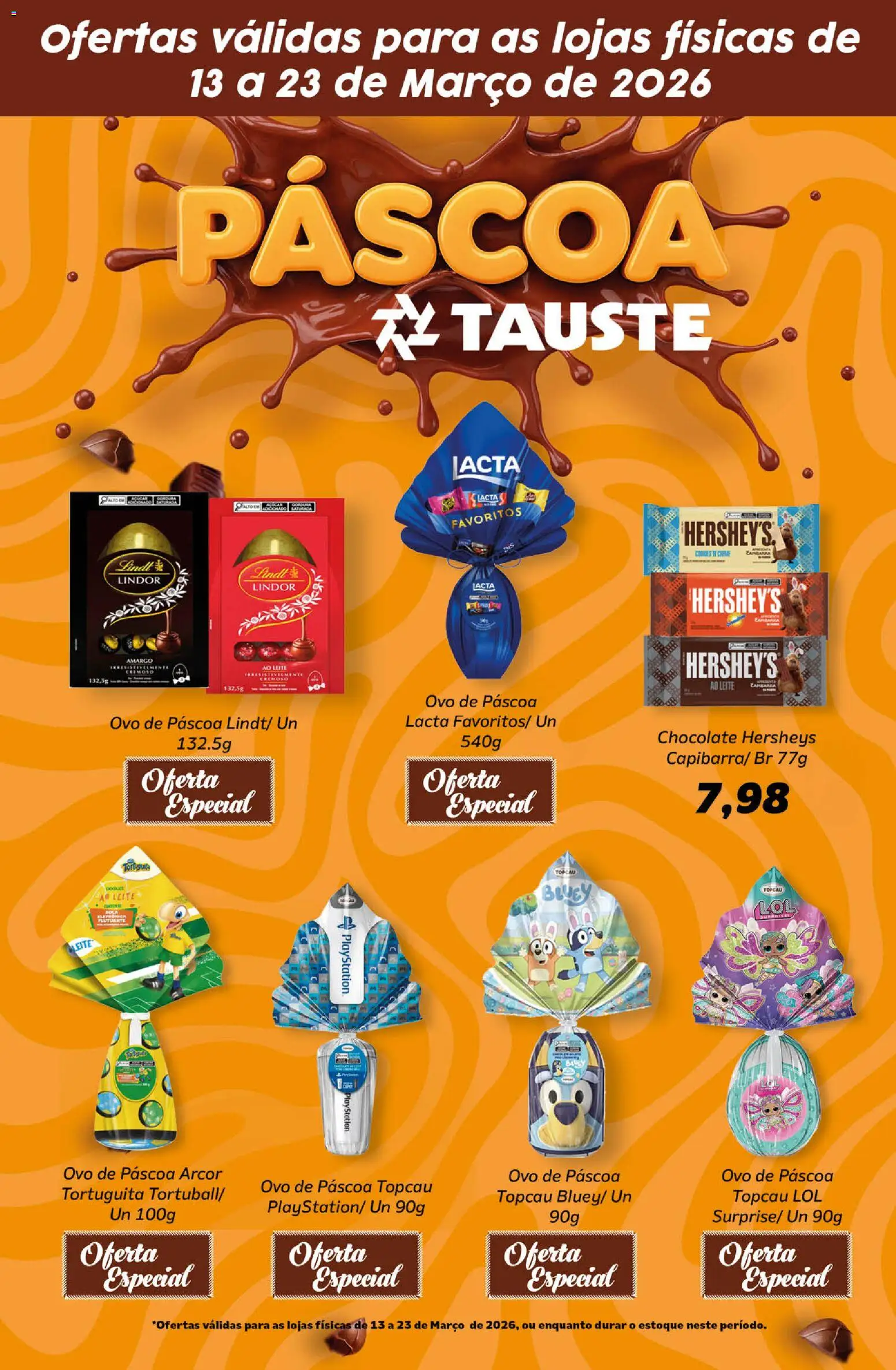 Pré-Visualização do folheto "Tauste ofertas Especial Páscoa" da loja Tauste válido a partir de 13/03/2026