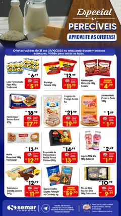 Pré-Visualização do folheto "Ofertas Especial Perecíveis" da loja Semar Supermercado válido a partir de 21/10/2025