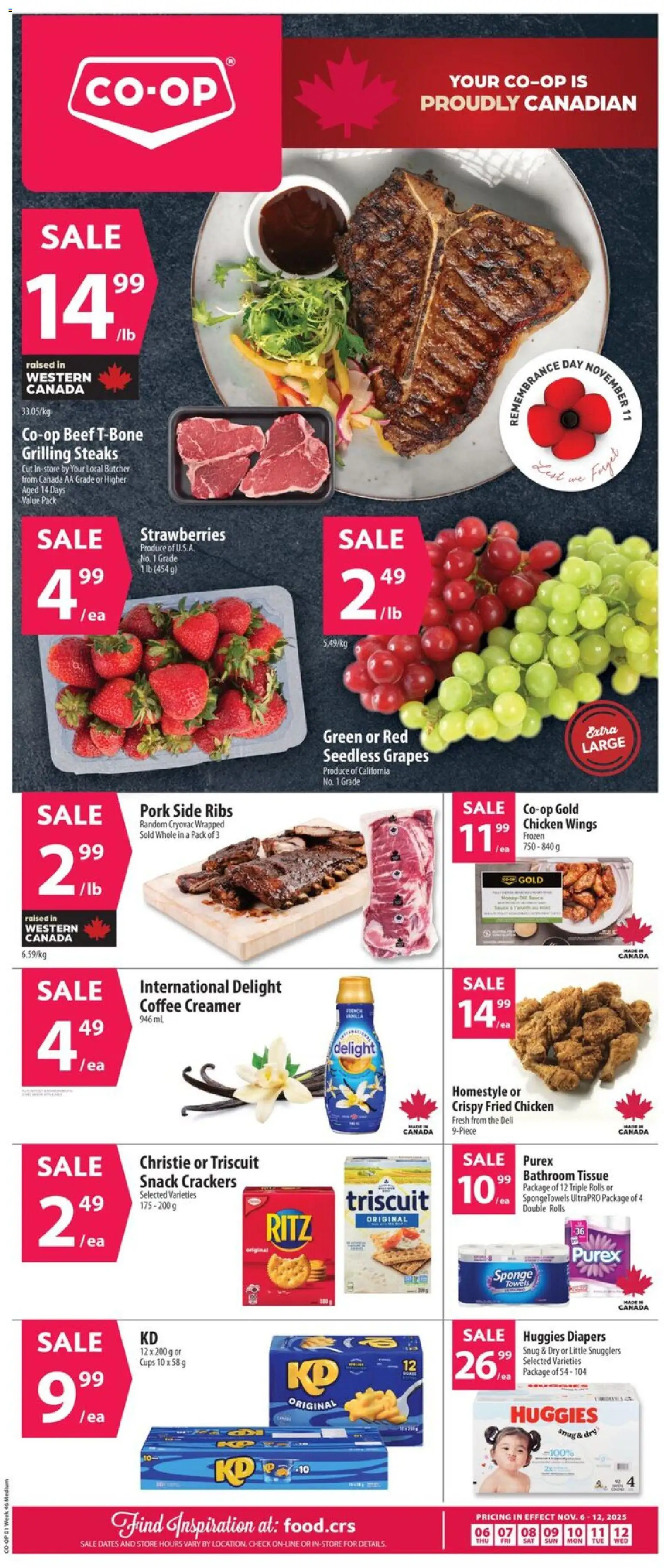 Preview of leaflet Weekly flyer / circulaire from shop Co-op Food is valid from Nov 06, 2025
