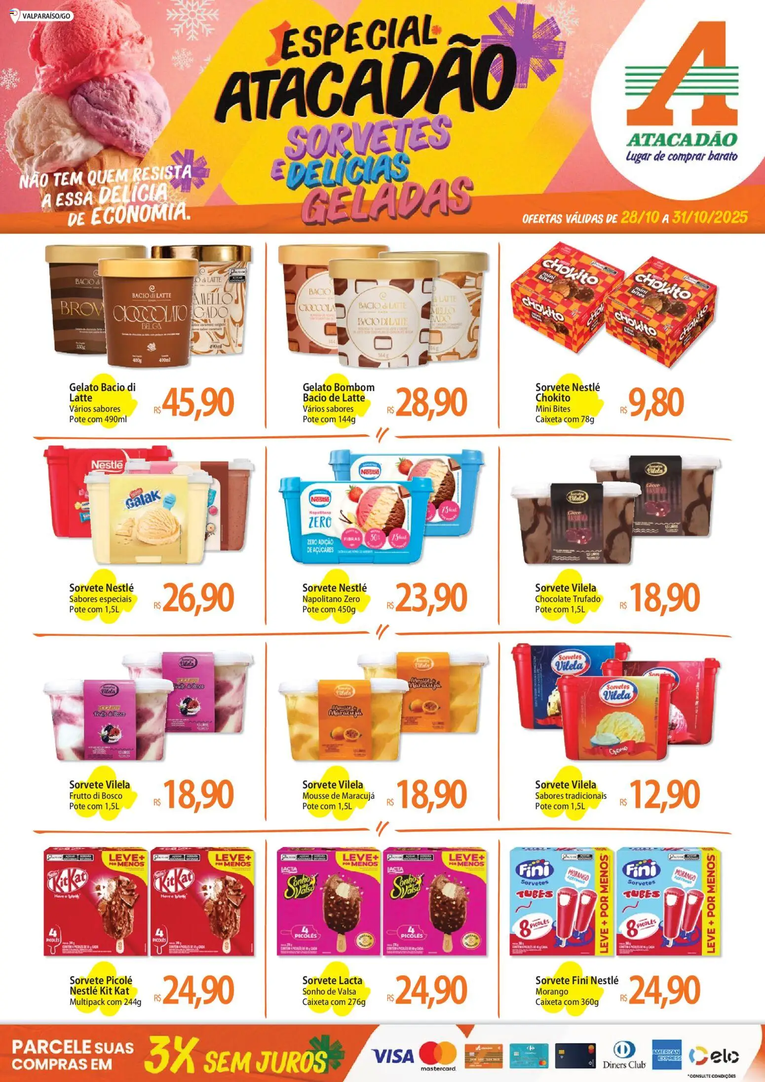 Pré-Visualização do folheto "Ofertas - GO" da loja Atacadão válido a partir de 28/10/2025