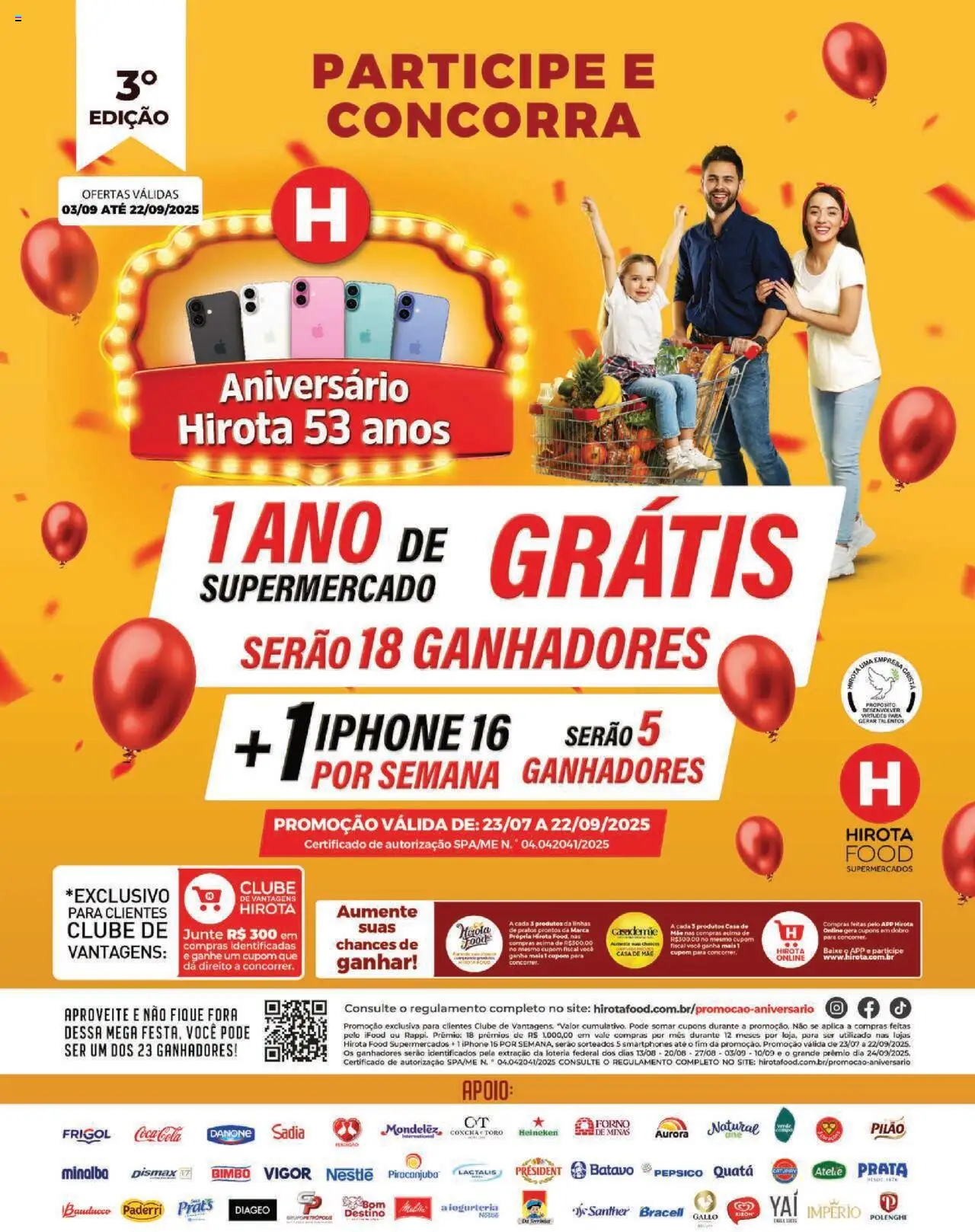 Hirota Food folheto "Ofertas Especial Aniversário" válido a partir de 03/09/2025 - número de página 1