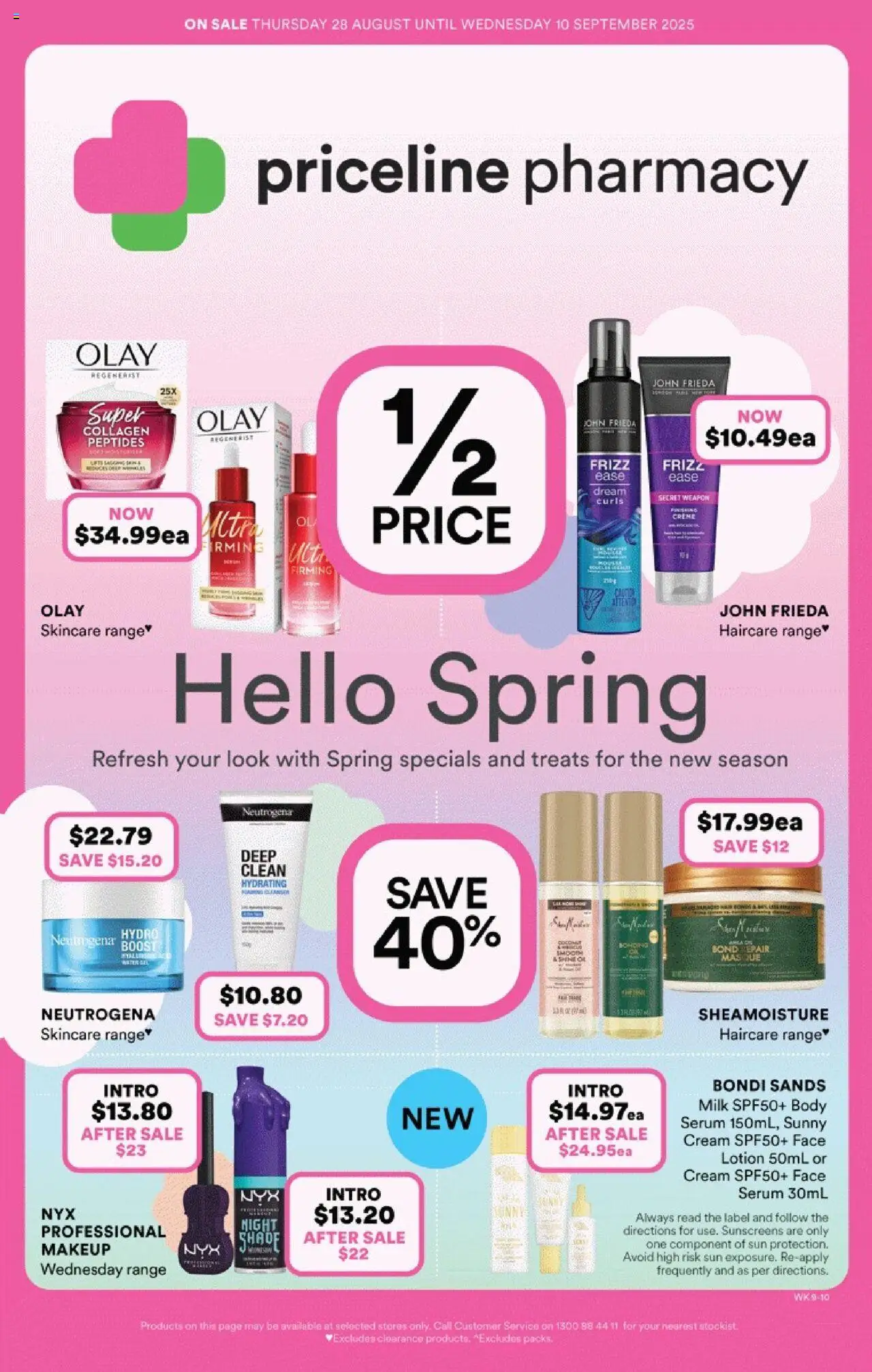 Priceline Pharmacy catalogue valid from 28/08/2025 - page 1 - Milk, Lotion, Makeup, Cream, Water, Collagen