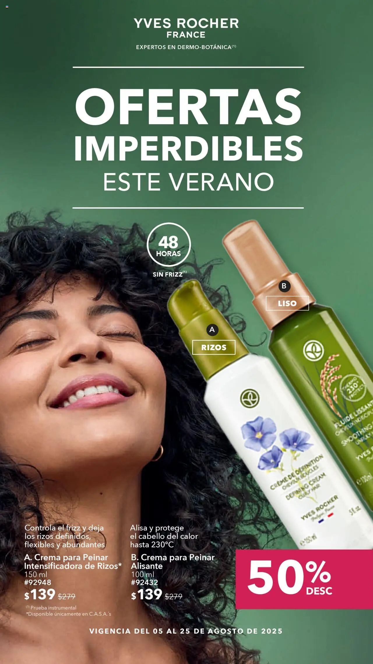 Ofertas Imperdibles este Verano Yves Rocher y sus promociones válidas desde el 05/08/2025 - Número de página 1 - Crema