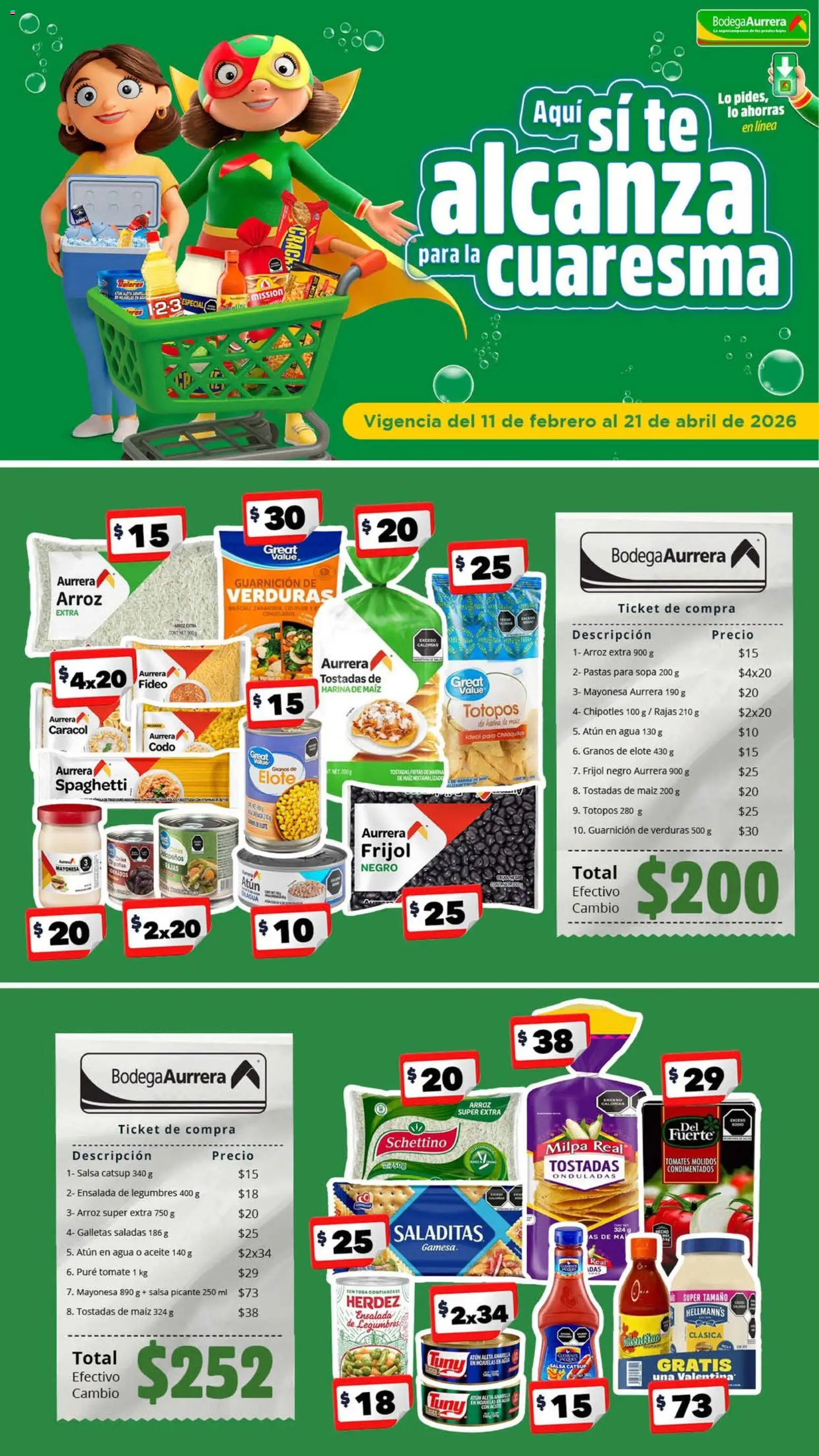 Vista previa las ofertas de la tienda Bodega Aurrerá - Folleto Aquí sí te alcanza para la cuaresma desde el 11/02/2026 