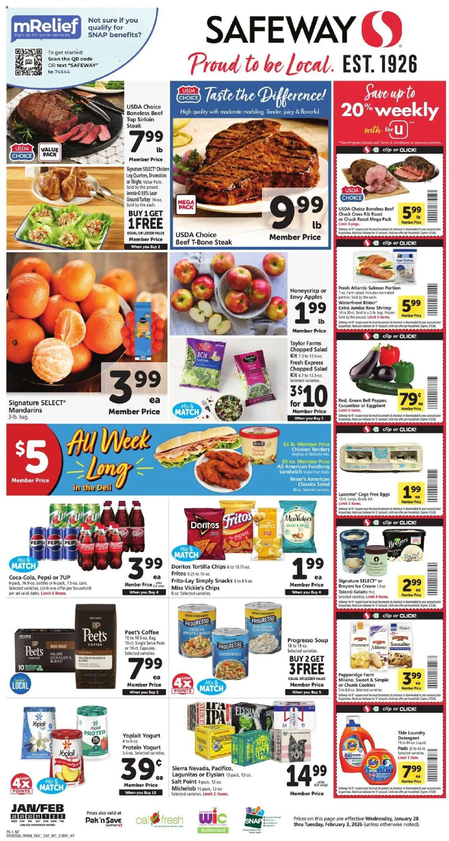 Ad Preview of Safeway Weekly Ad from 01/28/2026