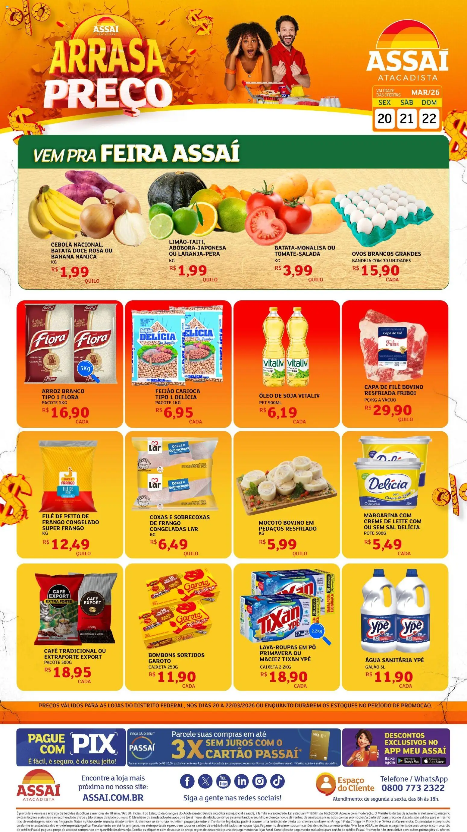 Pré-Visualização do folheto "Assaí Atacadista ofertas - DF" da loja Assaí Atacadista válido a partir de 20/03/2026