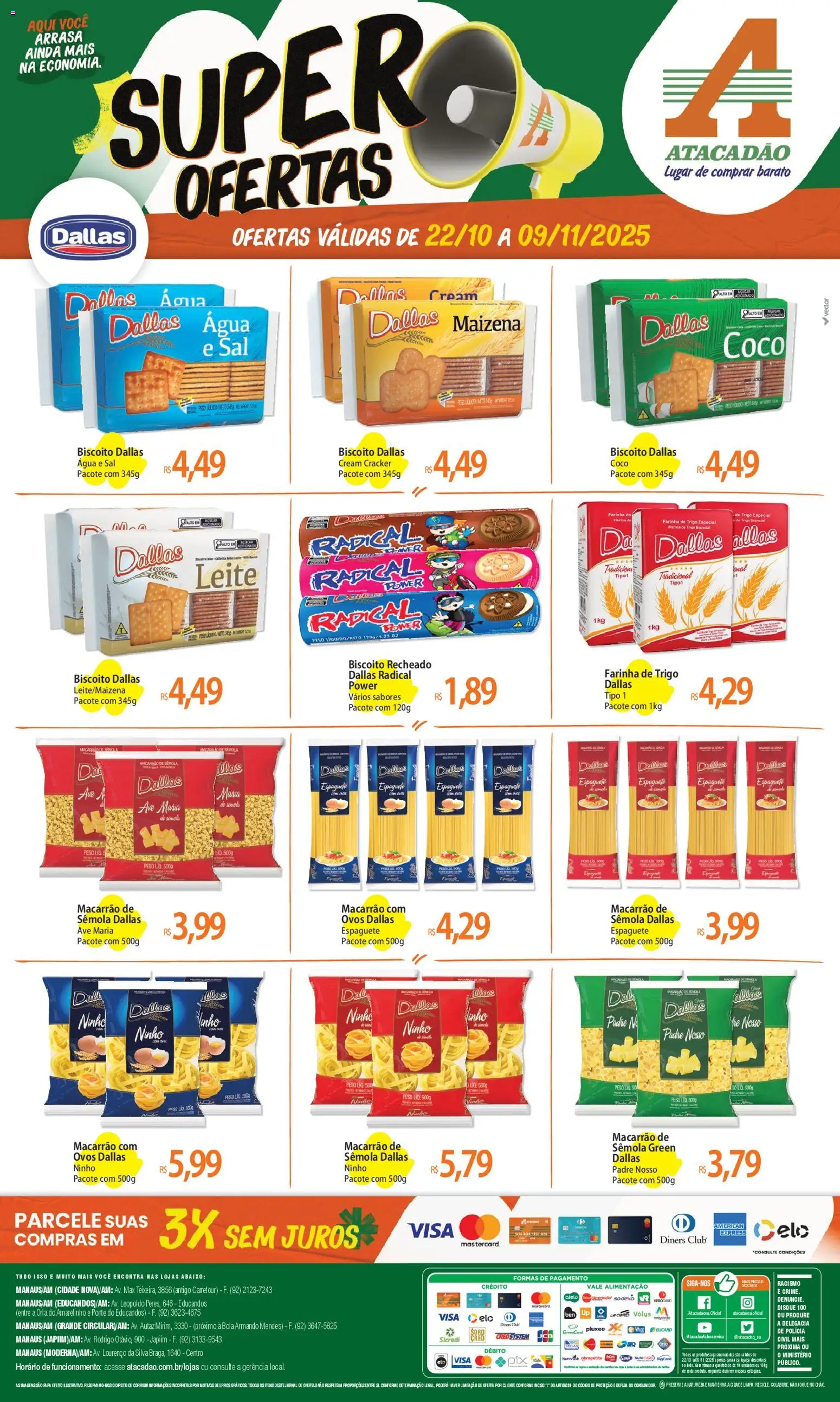 Pré-Visualização do folheto "Ofertas - AM" da loja Atacadão válido a partir de 22/10/2025