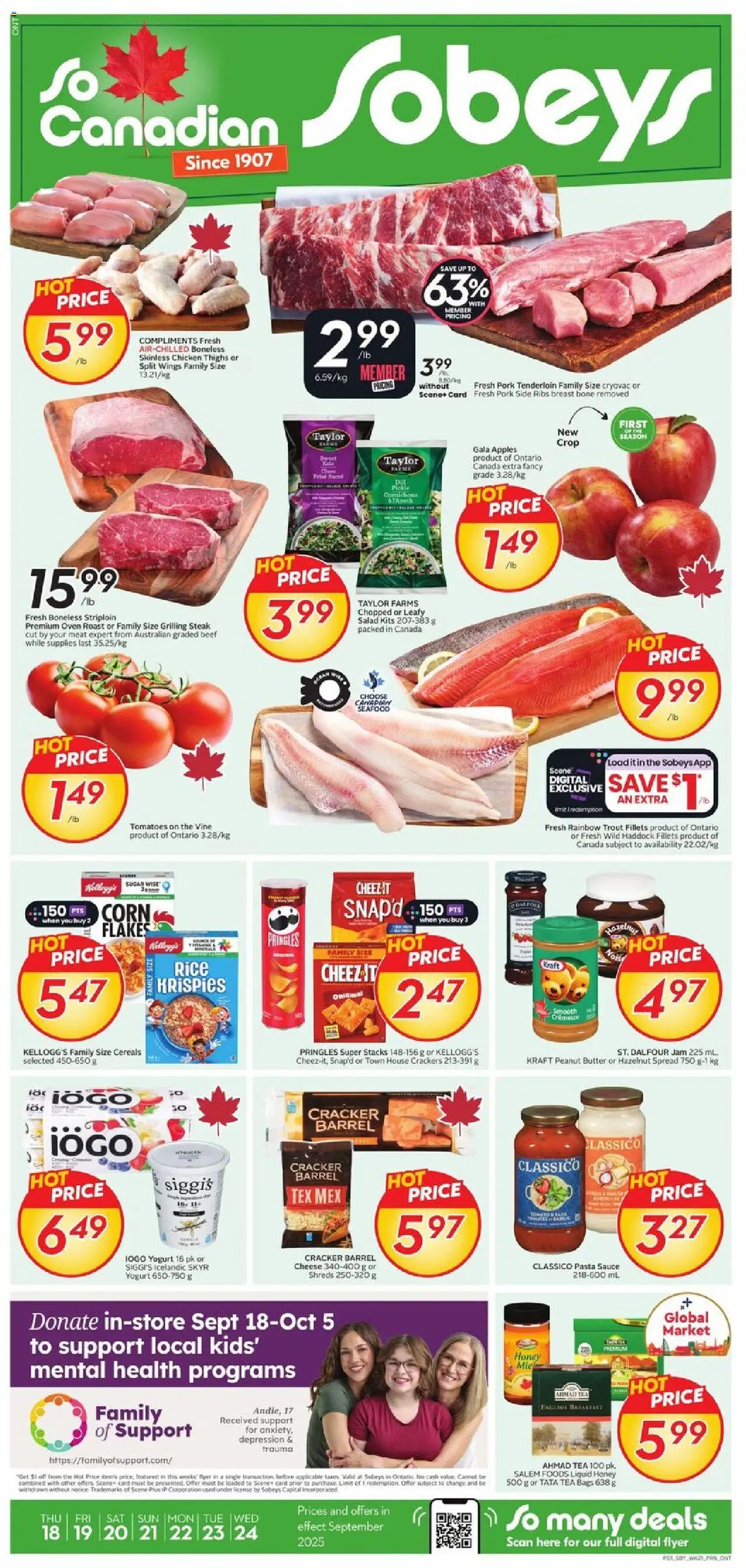 Sobeys flyer valid from Sep 18, 2025 - page number 1