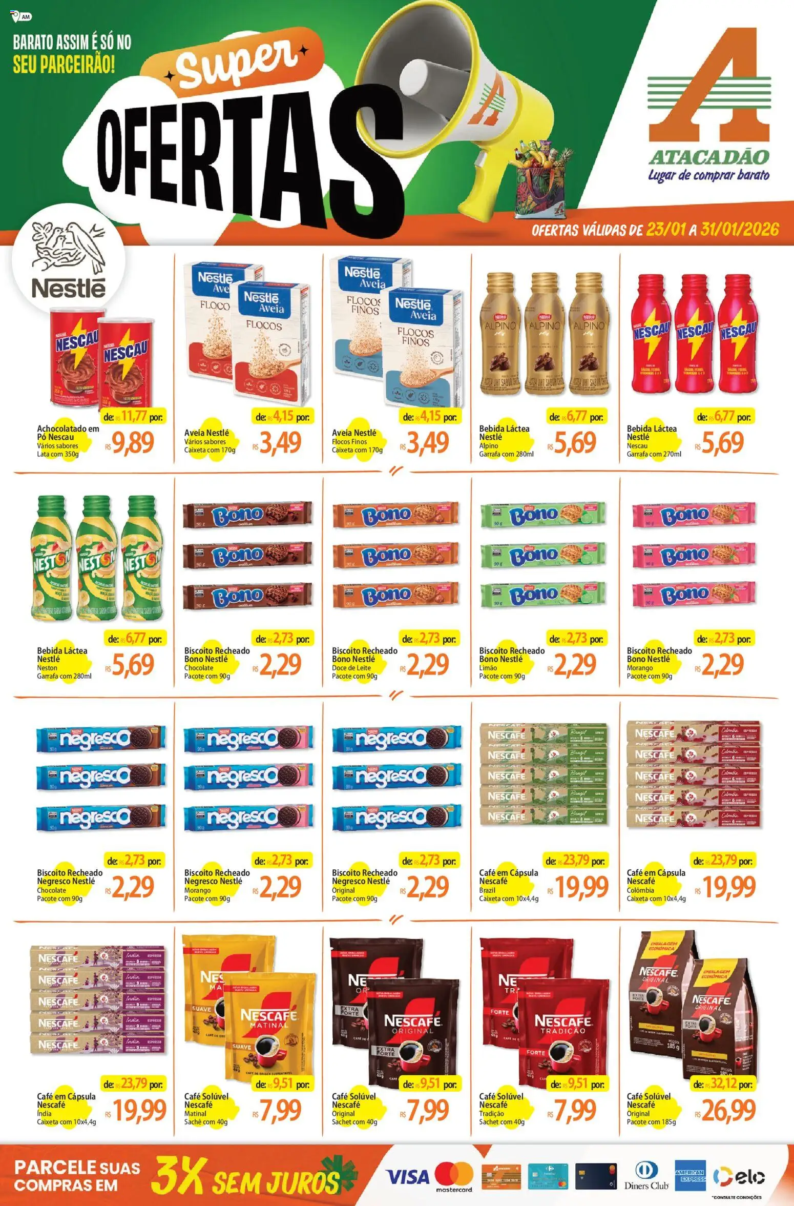 Pré-Visualização do folheto "Ofertas - AM" da loja Atacadão válido a partir de 23/01/2026