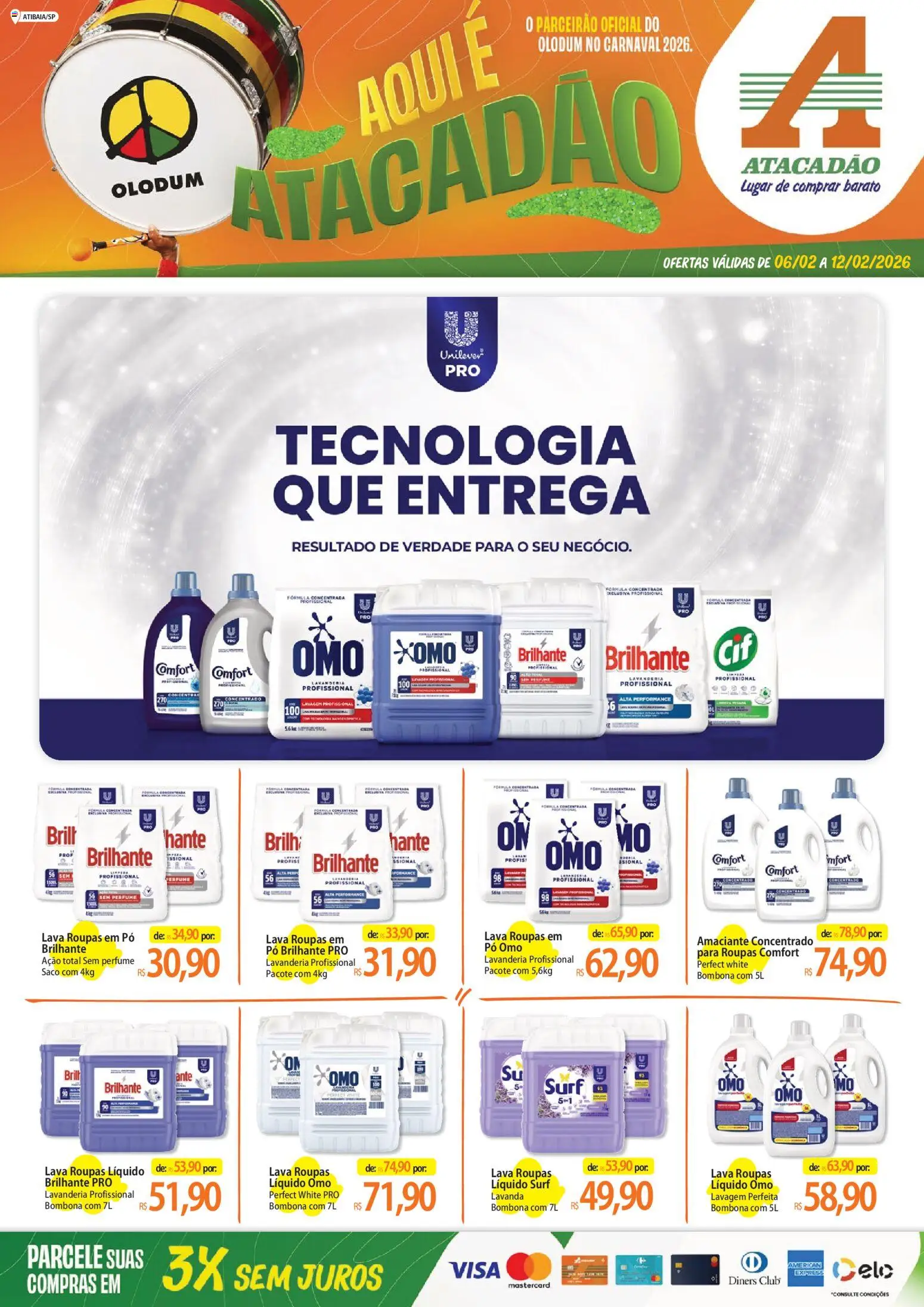Pré-Visualização do folheto "Ofertas - SP" da loja Atacadão válido a partir de 06/02/2026