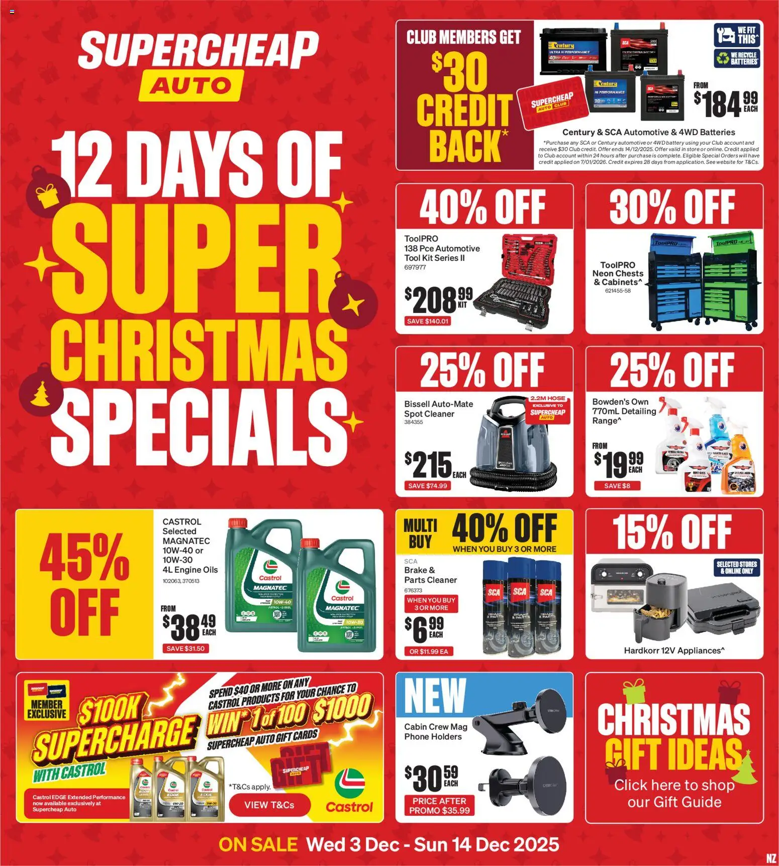 Preview of catalogue Catalogue from shop Supercheap Auto valid 3 Dec 2025