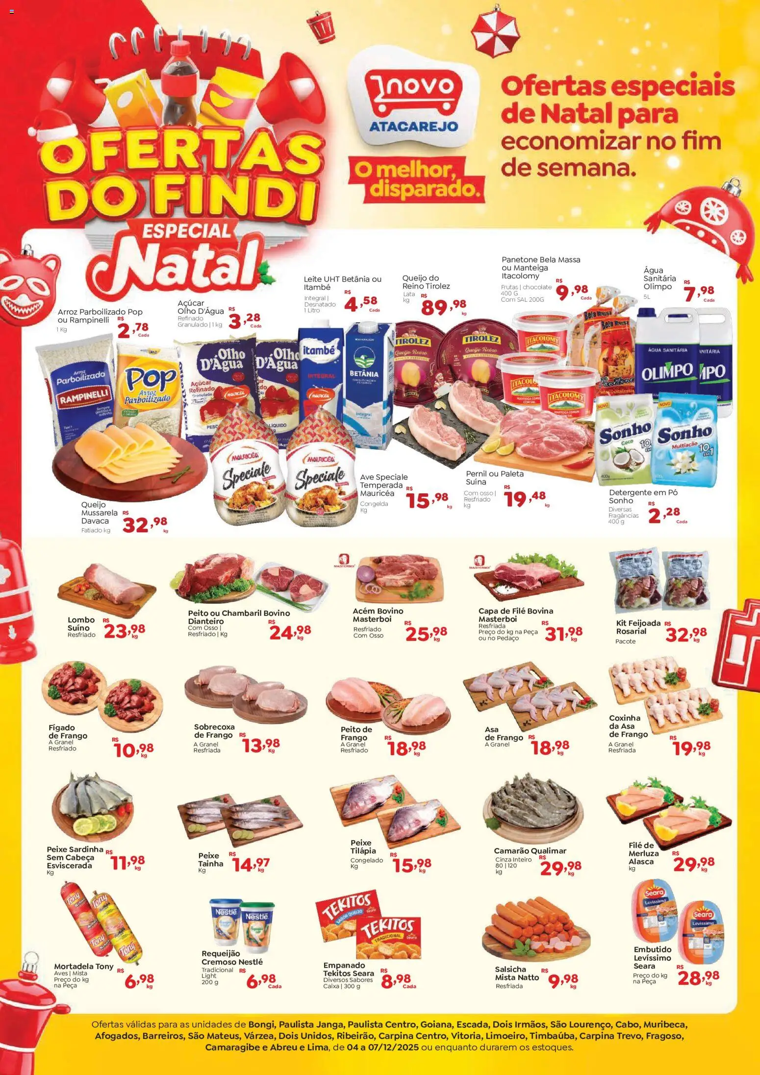 Pré-Visualização do folheto "Ofertas FDS" da loja Novo Atacarejo válido a partir de 04/12/2025