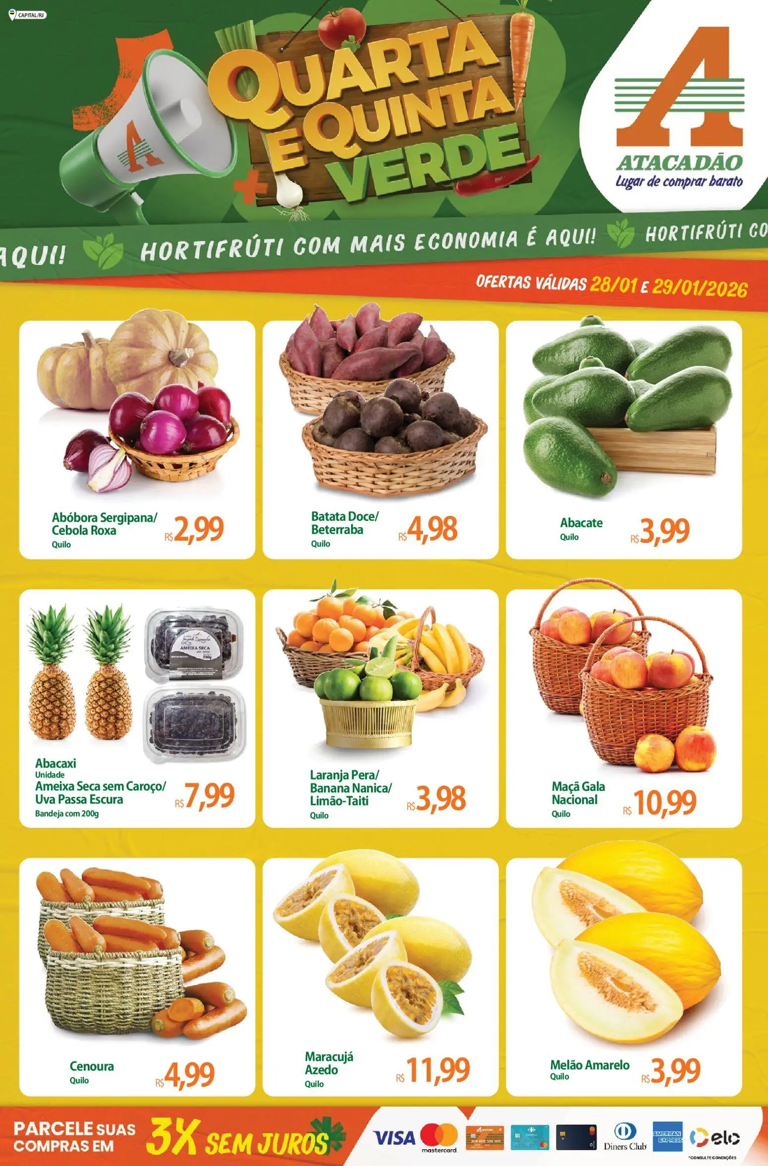 Pré-Visualização do folheto "Ofertas - RJ" da loja Atacadão válido a partir de 28/01/2026