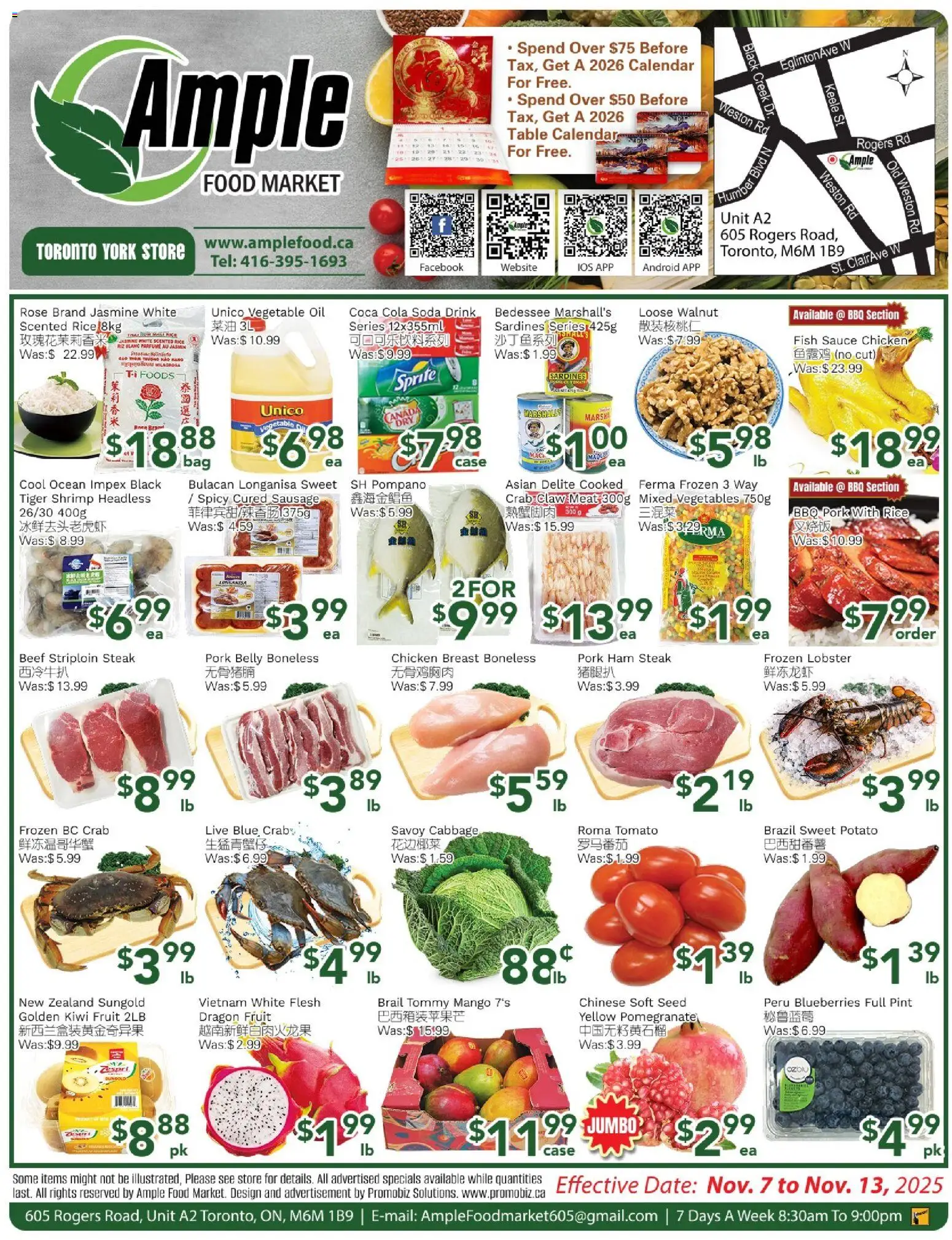 Preview of leaflet Weekly flyer Toronto York from shop Ample Food Market is valid from Nov 07, 2025