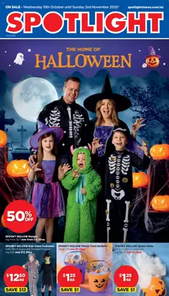 Preview of catalogue The Home of Halloween from shop Spotlight valid 15 Oct 2025