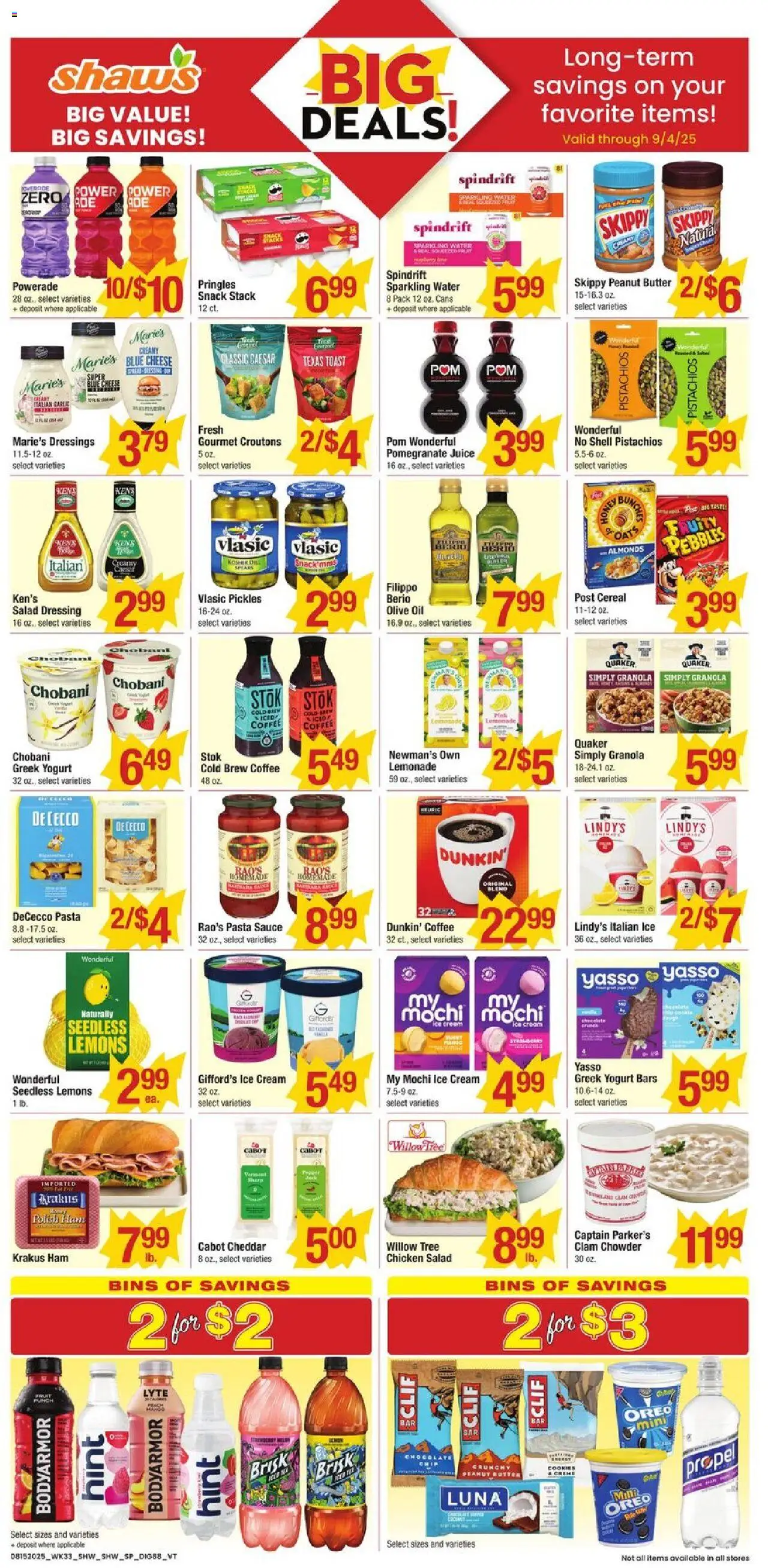 Shaw's Additional Savings from 08/15/2025 - Flyer - Page number 1