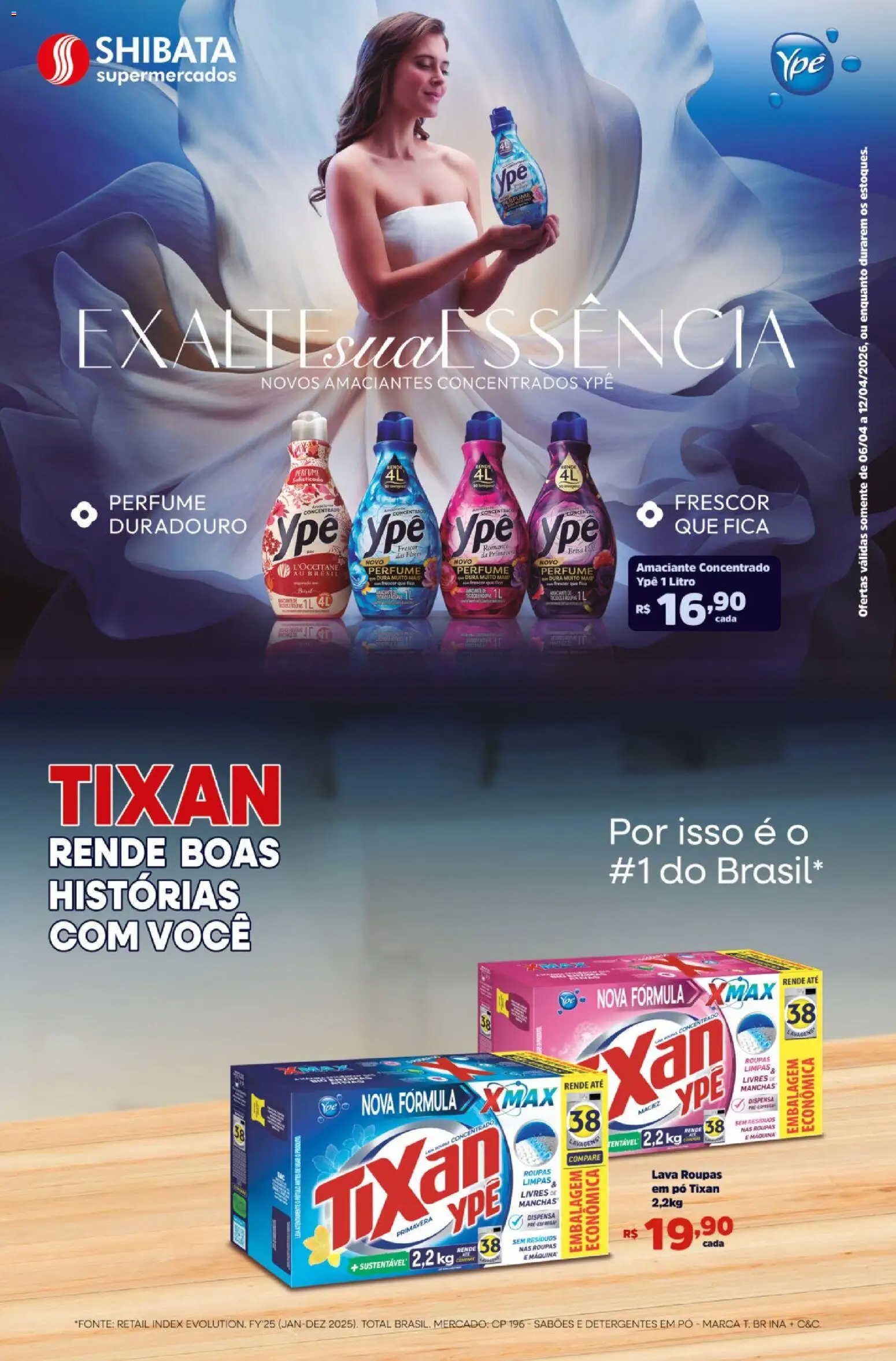 Pré-Visualização do folheto "Shibata ofertas Ype" da loja Shibata válido a partir de 06/04/2026 - Perfume, Perfumes, Roupas, Amaciante, Pó