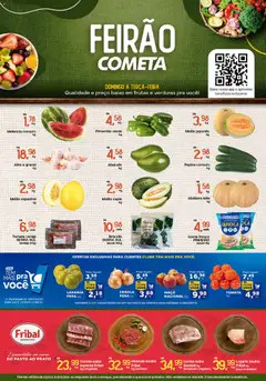 Pré-Visualização do folheto "Ofertas Feirão" da loja Cometa Supermercados válido a partir de 22/02/2026