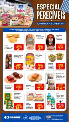 Pré-Visualização do folheto "Semar Supermercado ofertas Especial Perecíveis" da loja Semar Supermercado válido a partir de 28/04/2026