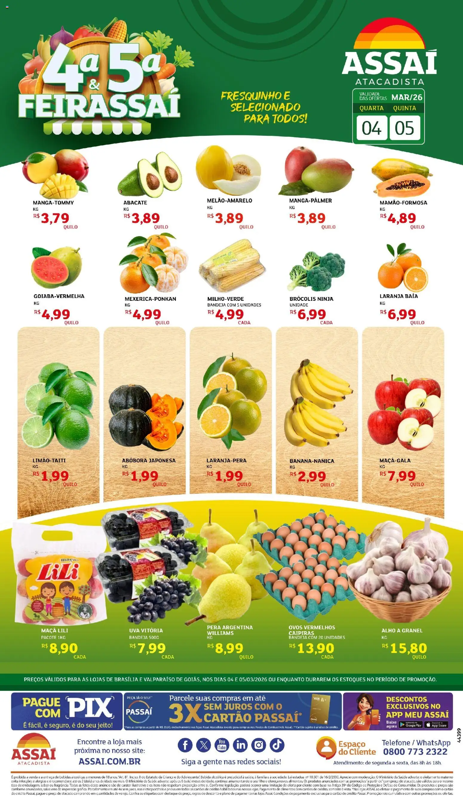 Pré-Visualização do folheto "Assaí Atacadista ofertas - DF" da loja Assaí Atacadista válido a partir de 04/03/2026
