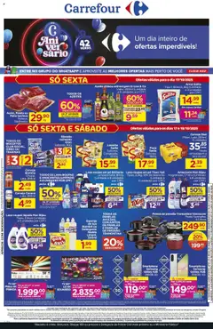 Pré-Visualização do folheto "Ofertas Fim de semana" da loja Carrefour válido a partir de 17/10/2025