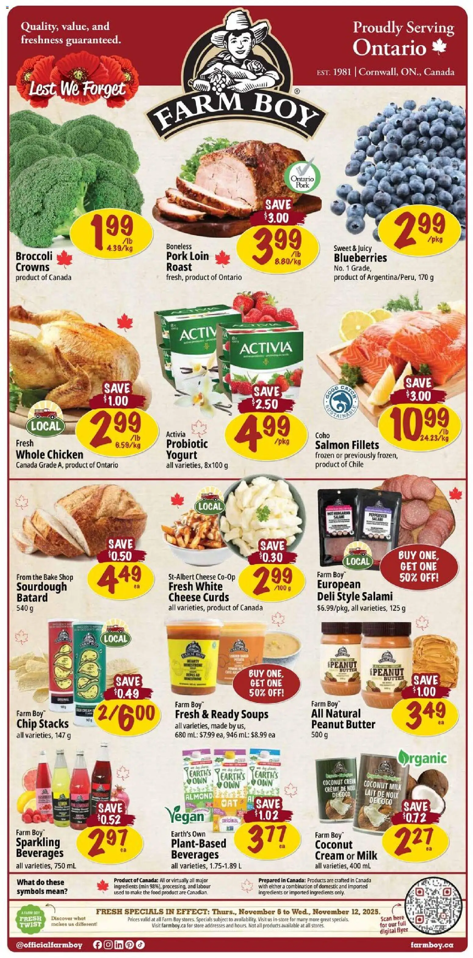 Un aperçu du dépliant Weekly flyer / circulaire du magasin Farm Boy est valide à partir Nov 06, 2025