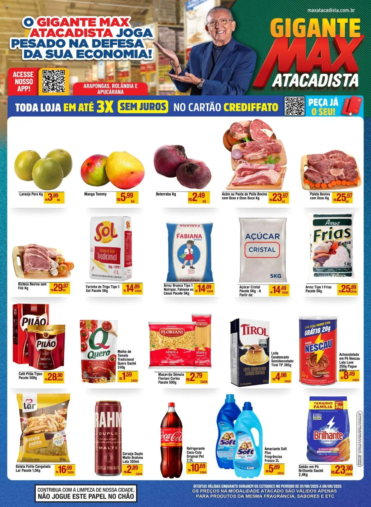 Max Atacadista folheto "Ofertas da semana" válido a partir de 01/08/2025 - número de página 1