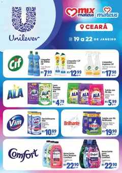 Pré-Visualização do folheto "Ofertas Unilever " da loja Mateus válido a partir de 19/01/2026