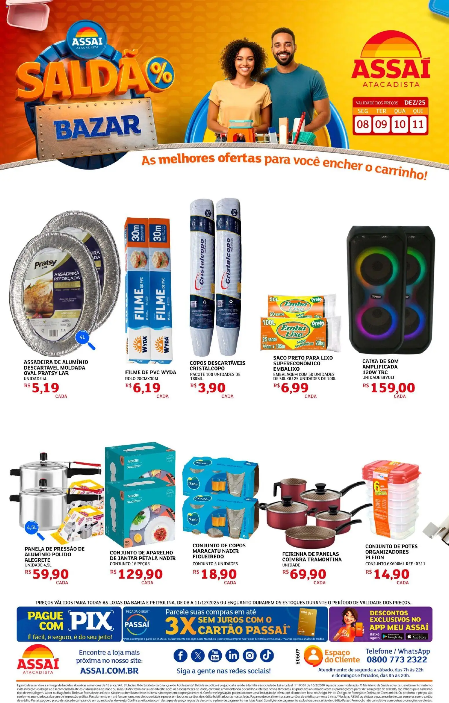 Pré-Visualização do folheto "Encarte - BA" da loja Assaí Atacadista válido a partir de 08/12/2025
