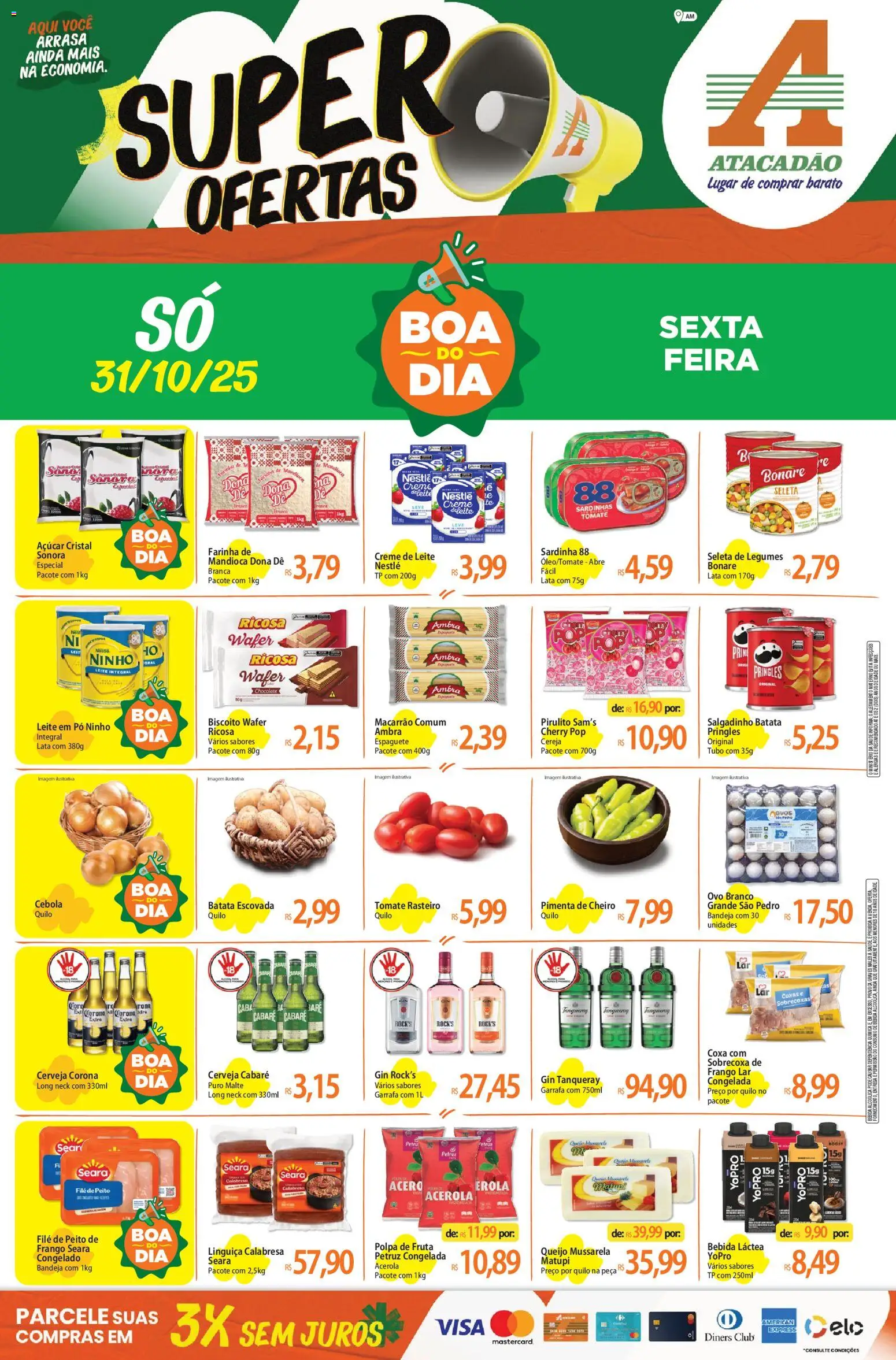 Pré-Visualização do folheto "Ofertas - AM" da loja Atacadão válido a partir de 31/10/2025