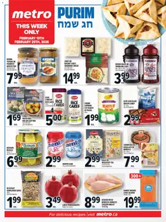 Preview of leaflet Encart Purim from shop Metro is valid from Feb 19, 2026