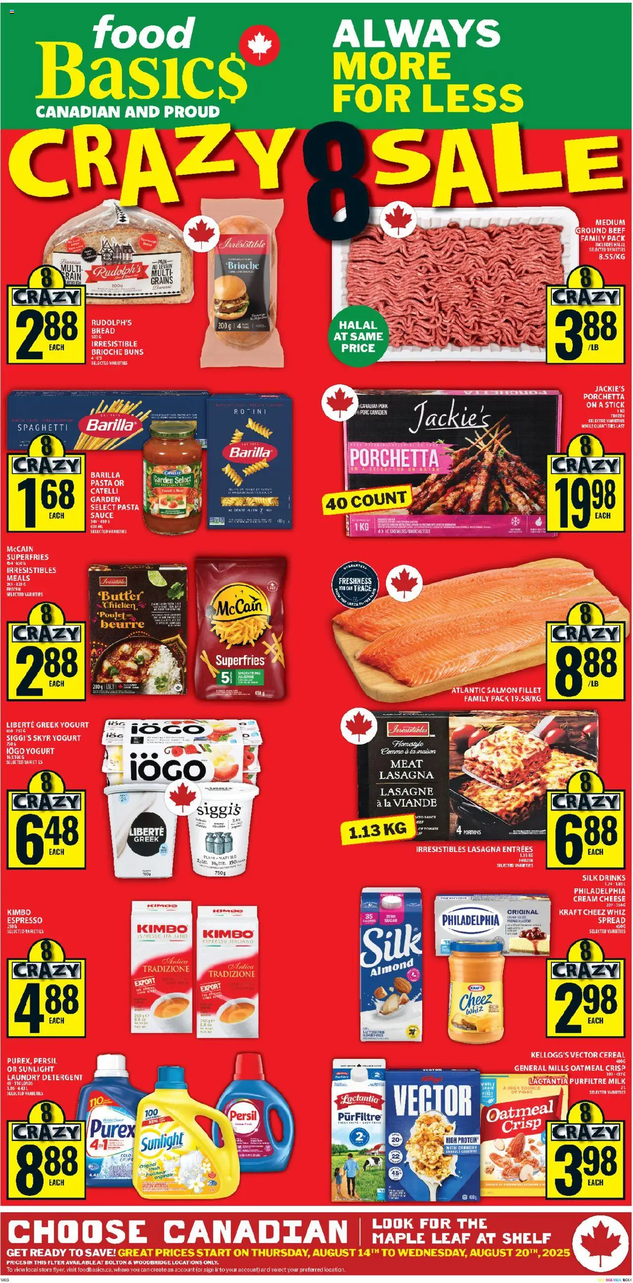Food Basics flyer valid from Aug 14, 2025 - page number 1