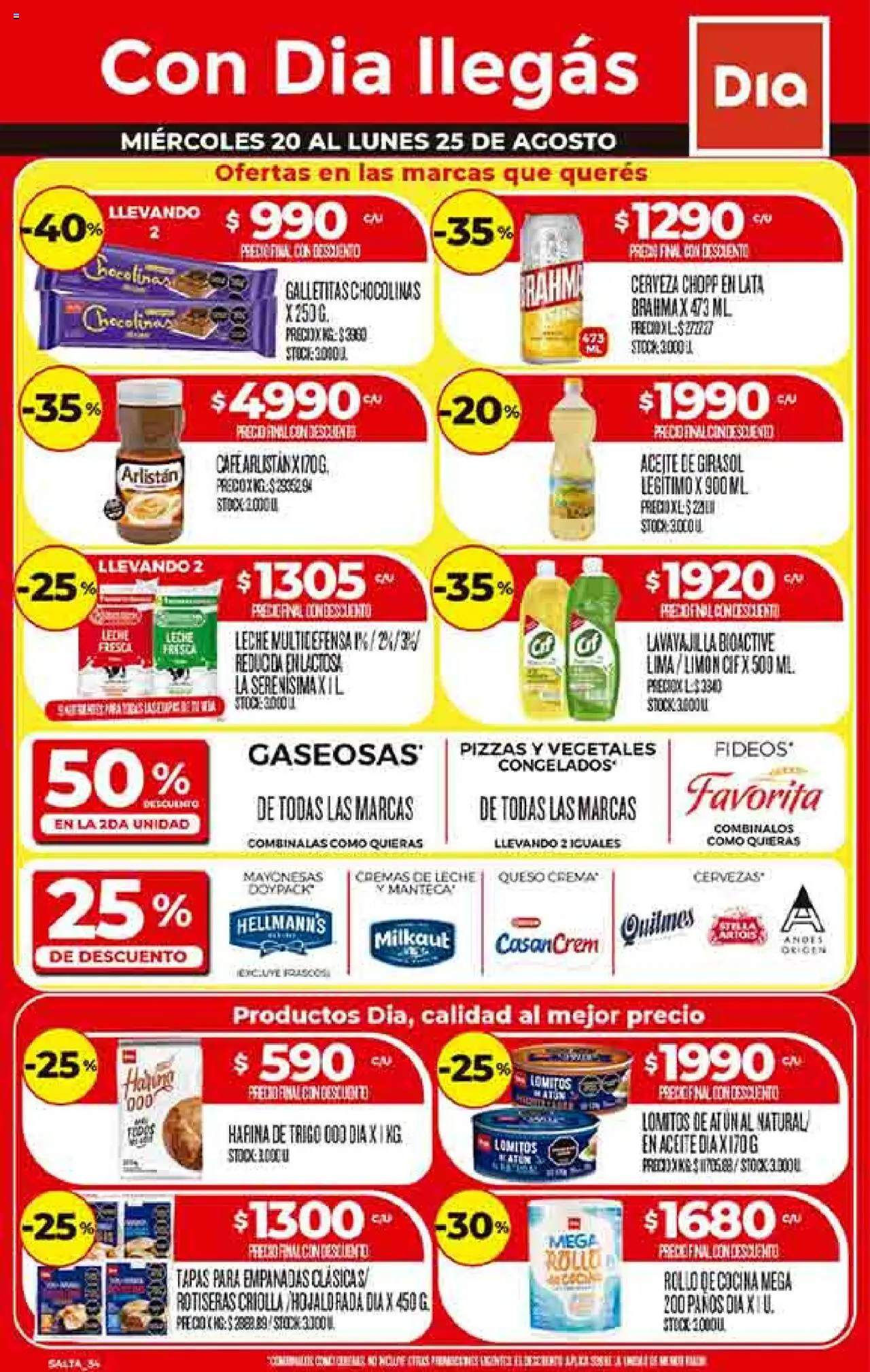 DIA Supermercado Ofertas - Salta y Jujuy del 20/08/2025