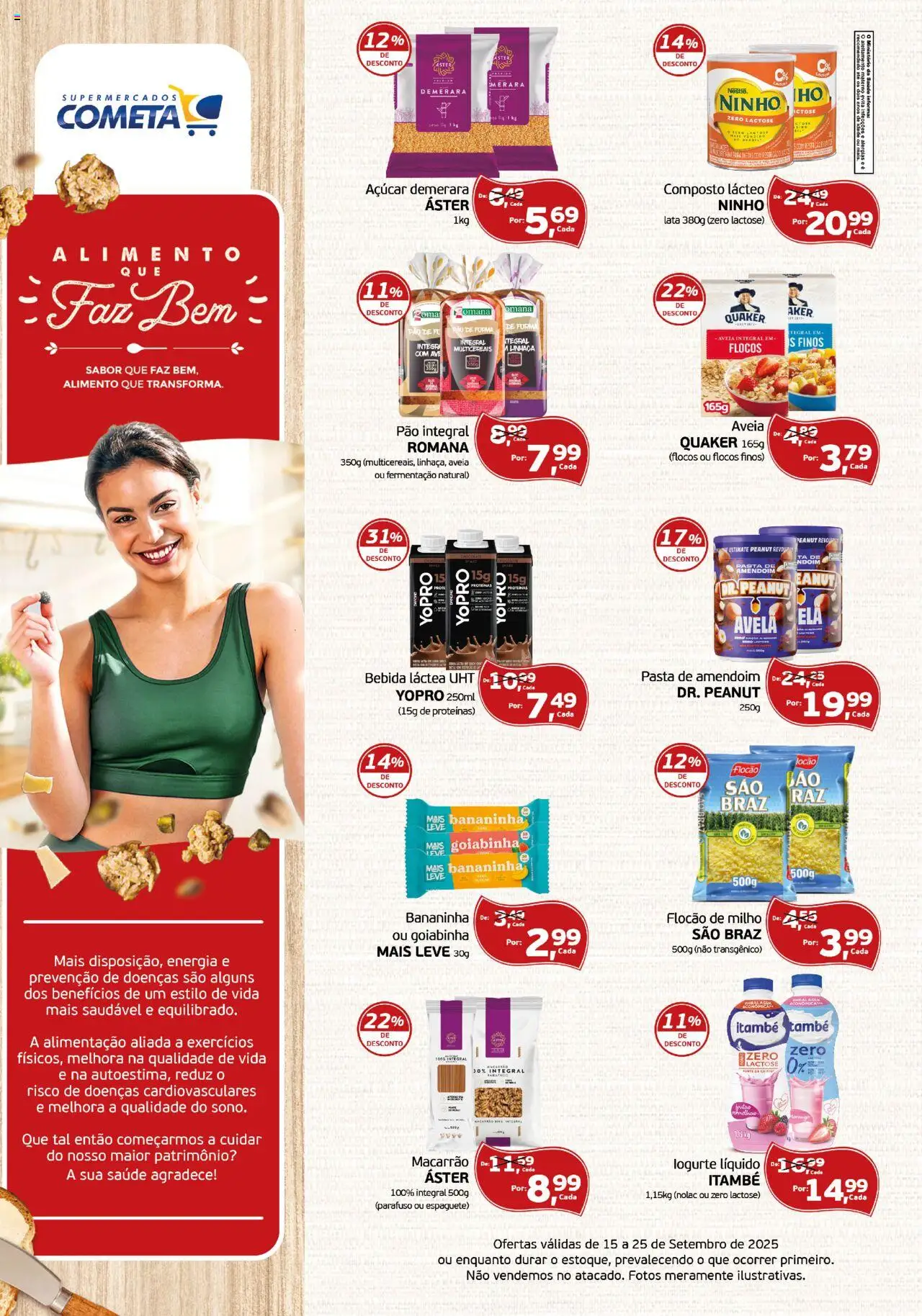 Cometa Supermercados folheto "Ofertas Alimento Que Faz Bem" válido a partir de 15/09/2025 - número de página 1