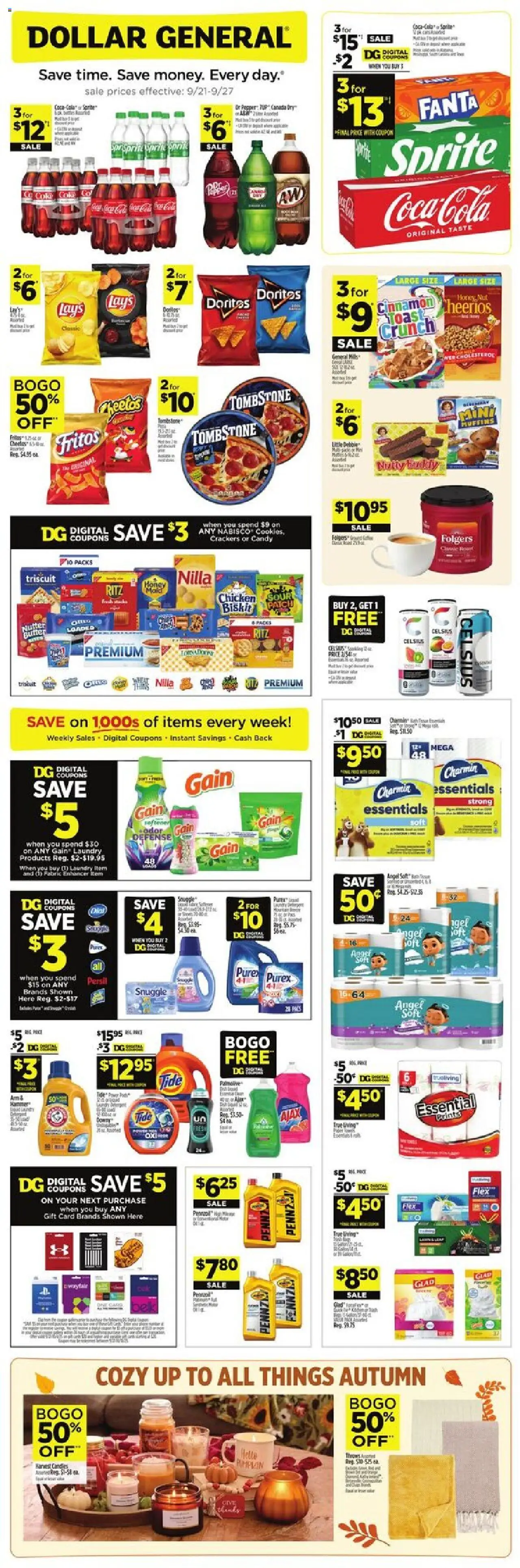 Dollar General AD for next week (09/21/2025) >> Sales Ad - Page number 1