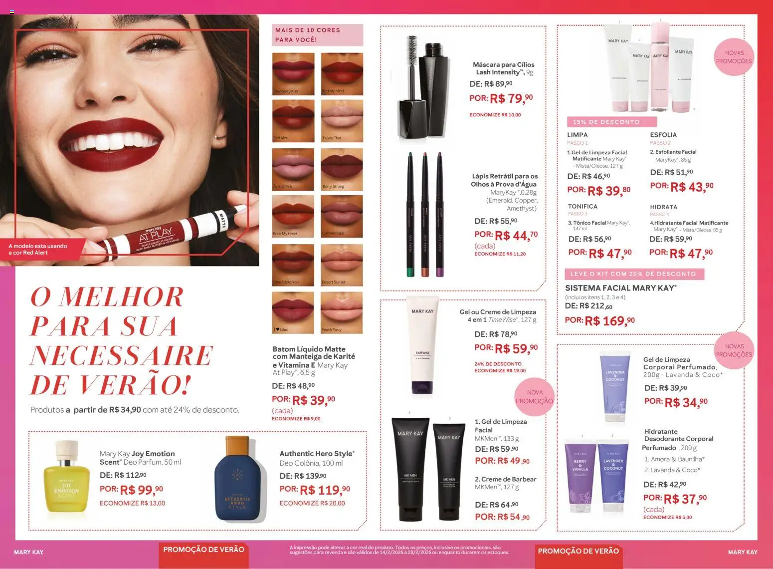 Pré-Visualização do folheto "Catálogo de Verão" da loja Mary Kay válido a partir de 14/02/2026