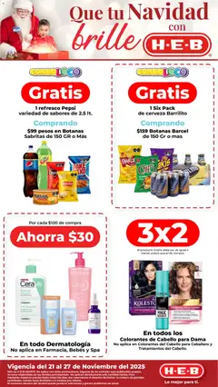 Vista previa las ofertas de la tienda H-E-B - Folleto desde el 21/11/2025 