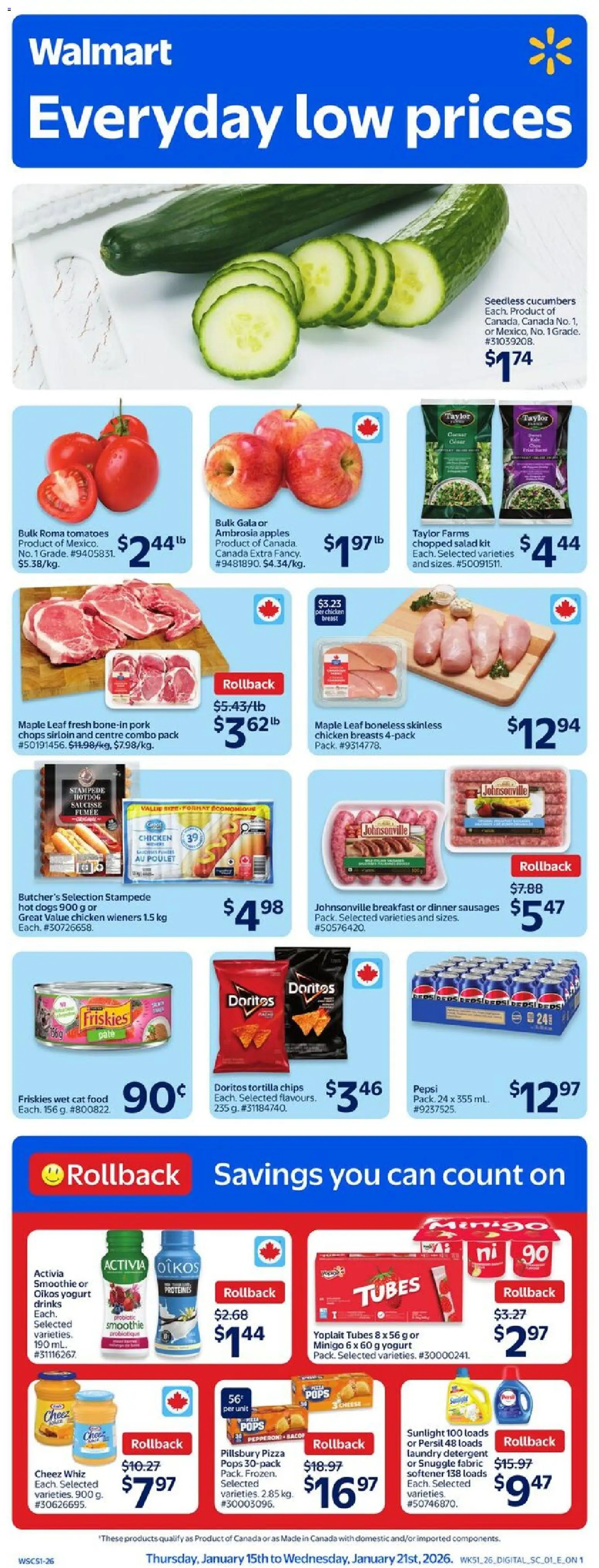 Preview of leaflet Weekly Flyer from shop Walmart is valid from Jan 15, 2026