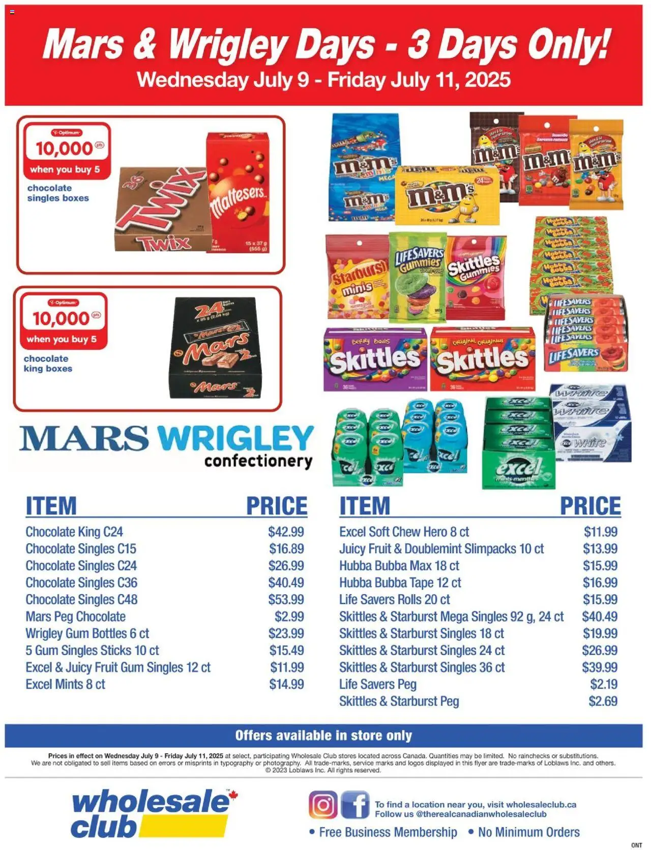Wholesale Club flyer valid from Jul 09, 2025 - page number 1