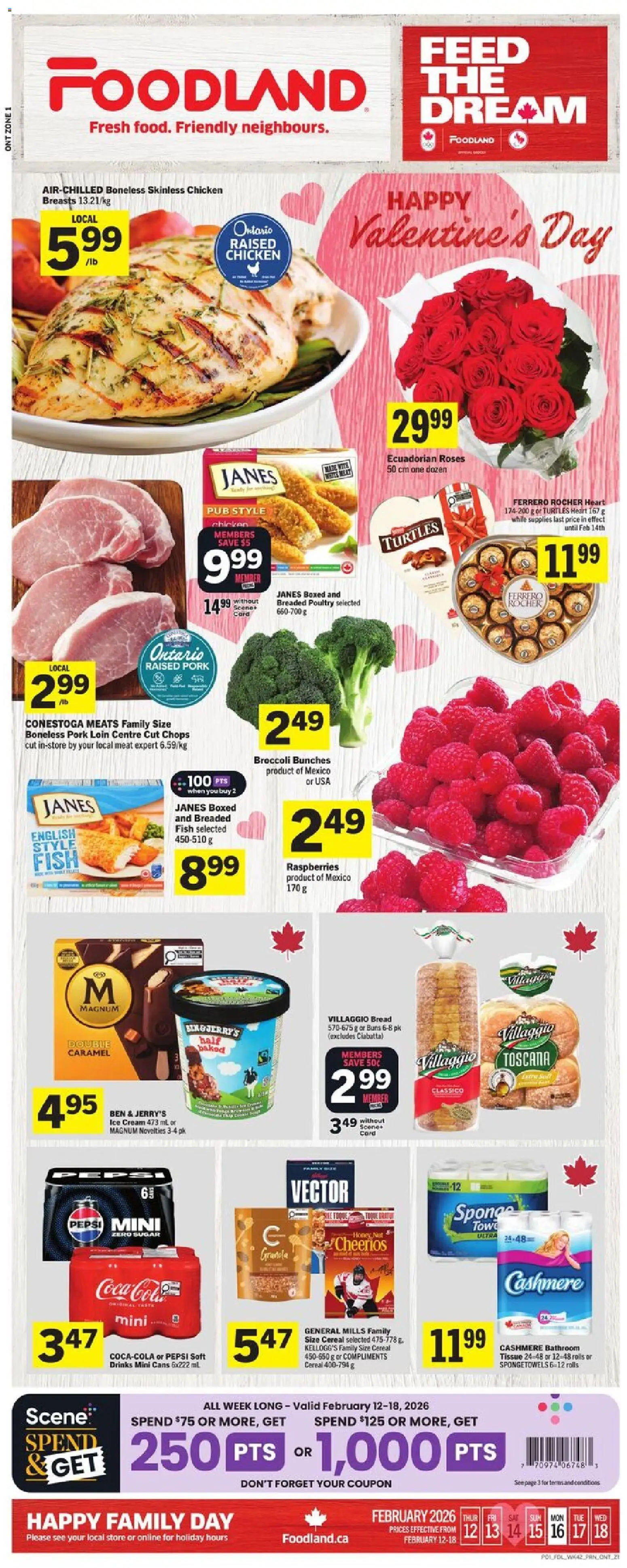 Preview of leaflet Weekly flyer / circulaire from shop Foodland is valid from Feb 12, 2026